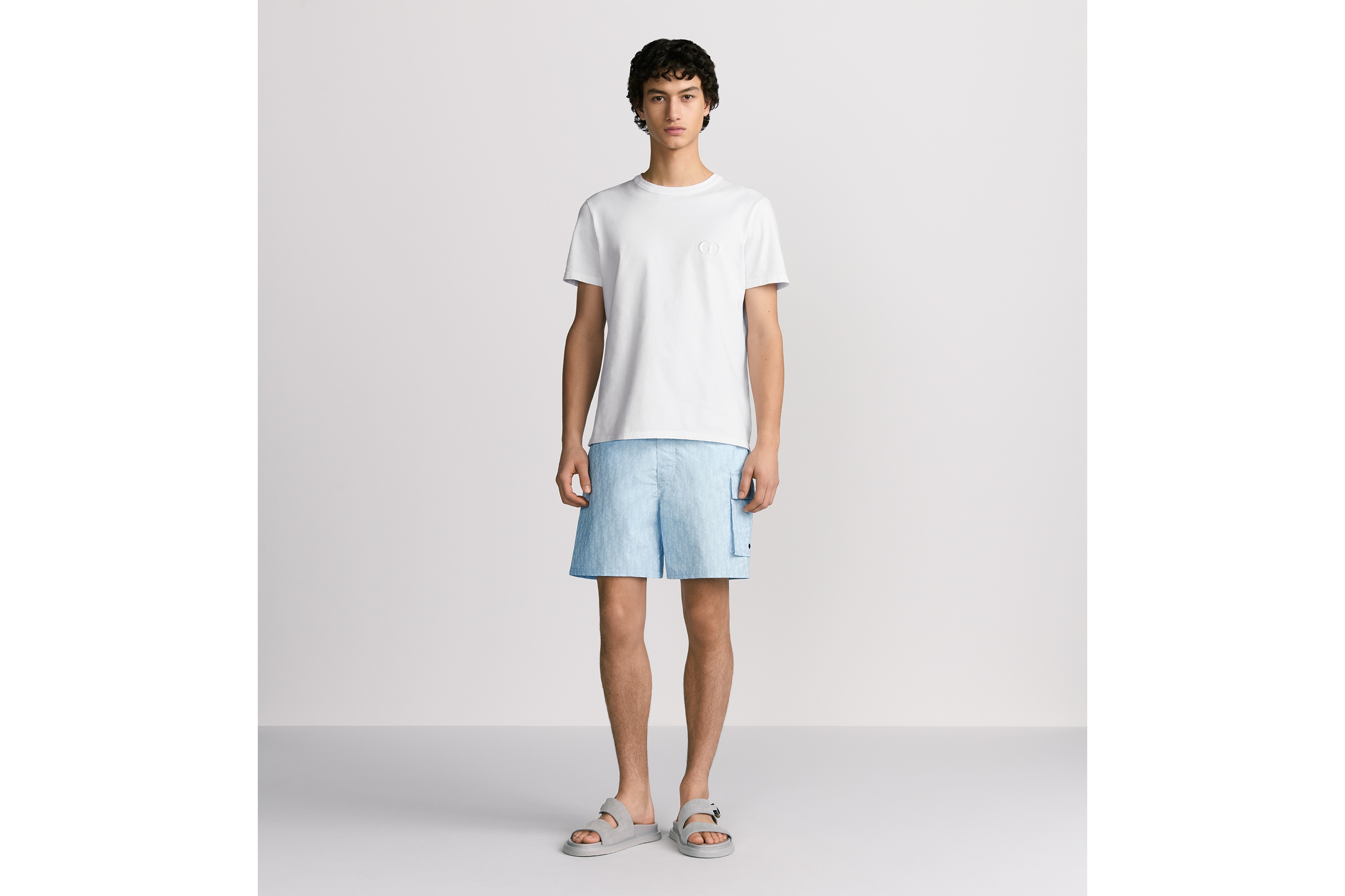 泳装短裤 天蓝色科技面料 Oblique 印花 E13