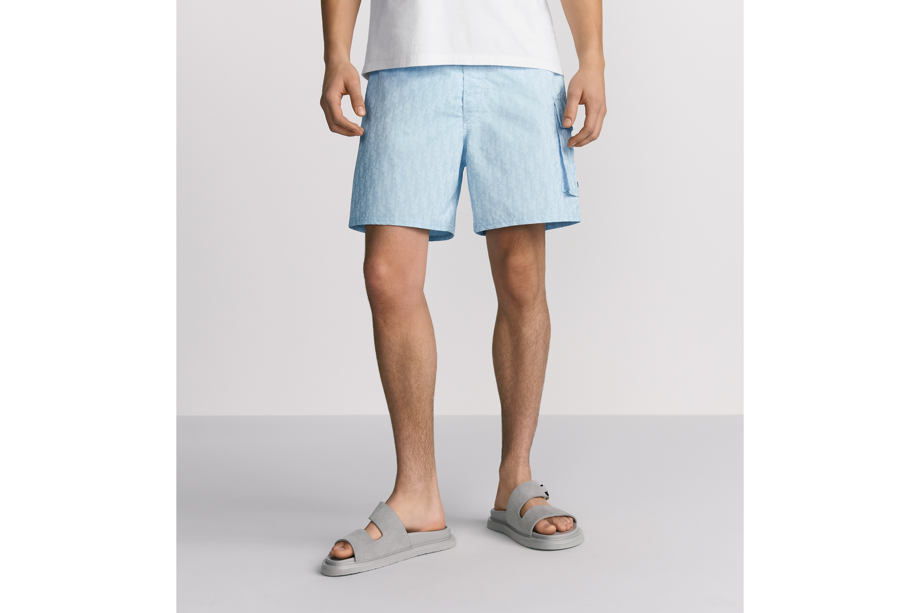 泳装短裤 天蓝色科技面料 Oblique 印花 E14