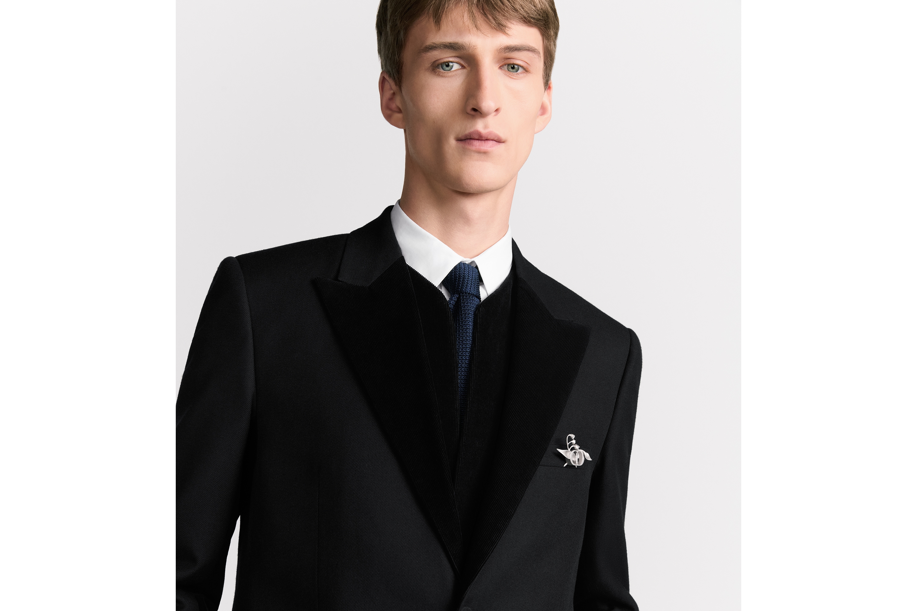 look_image_alt_prefix 单西 黑色绵羊毛马裤呢灯芯绒细节 E01