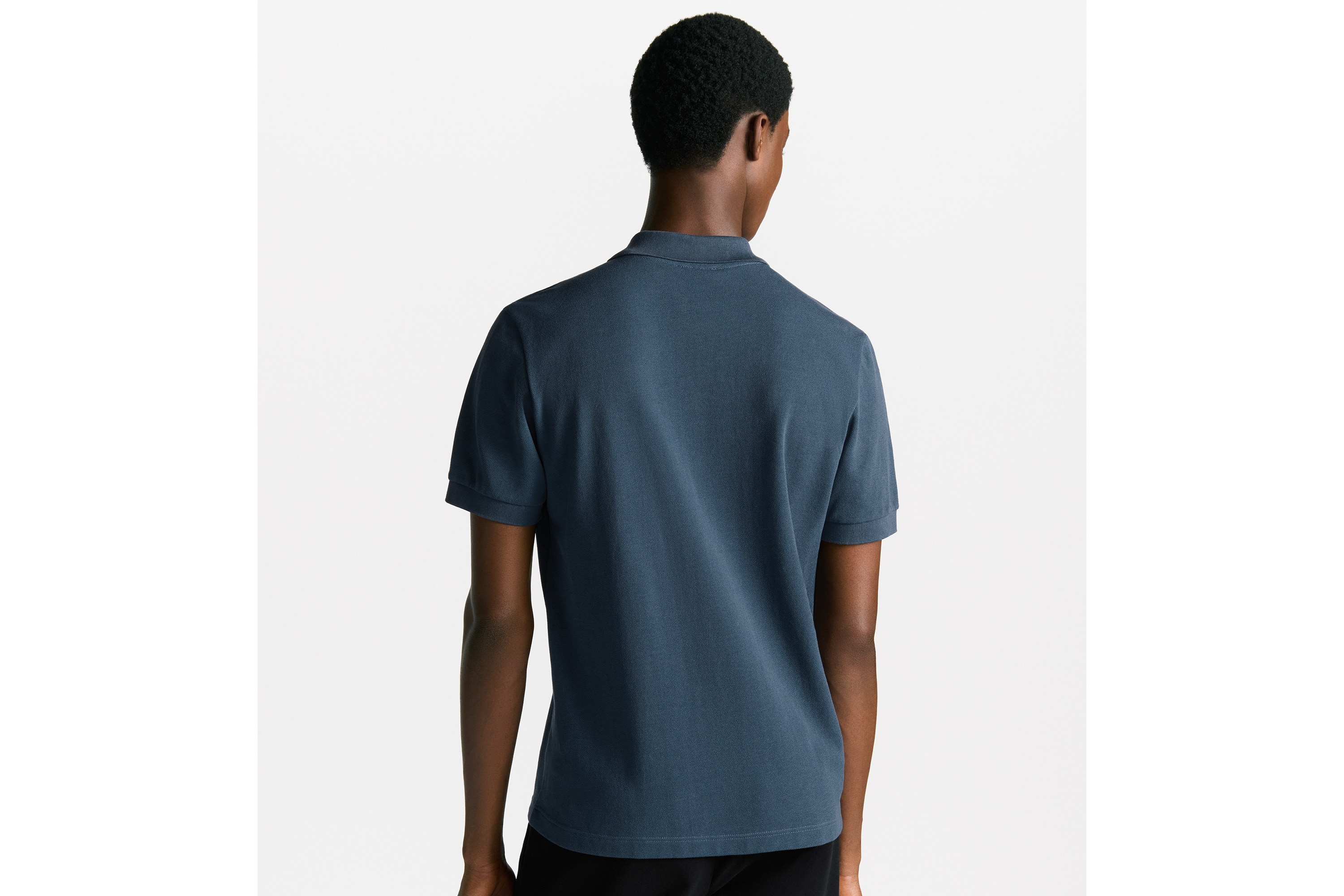 look_image_alt_prefix Polo 衫 蓝色棉质珠地布 CD Icon 刺绣 E09