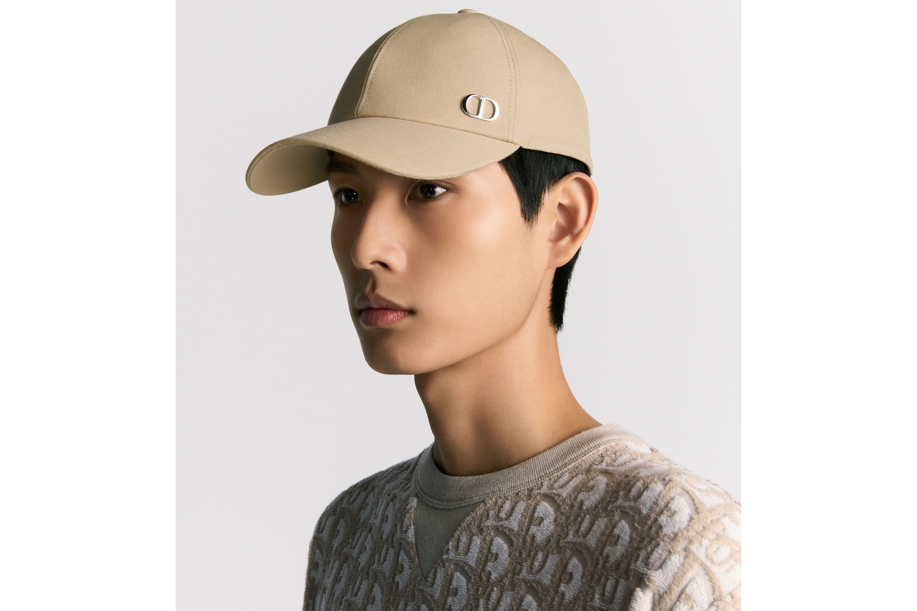 look_image_alt_prefix 棒球帽 米色棉质面料 CD Icon 标志 E26