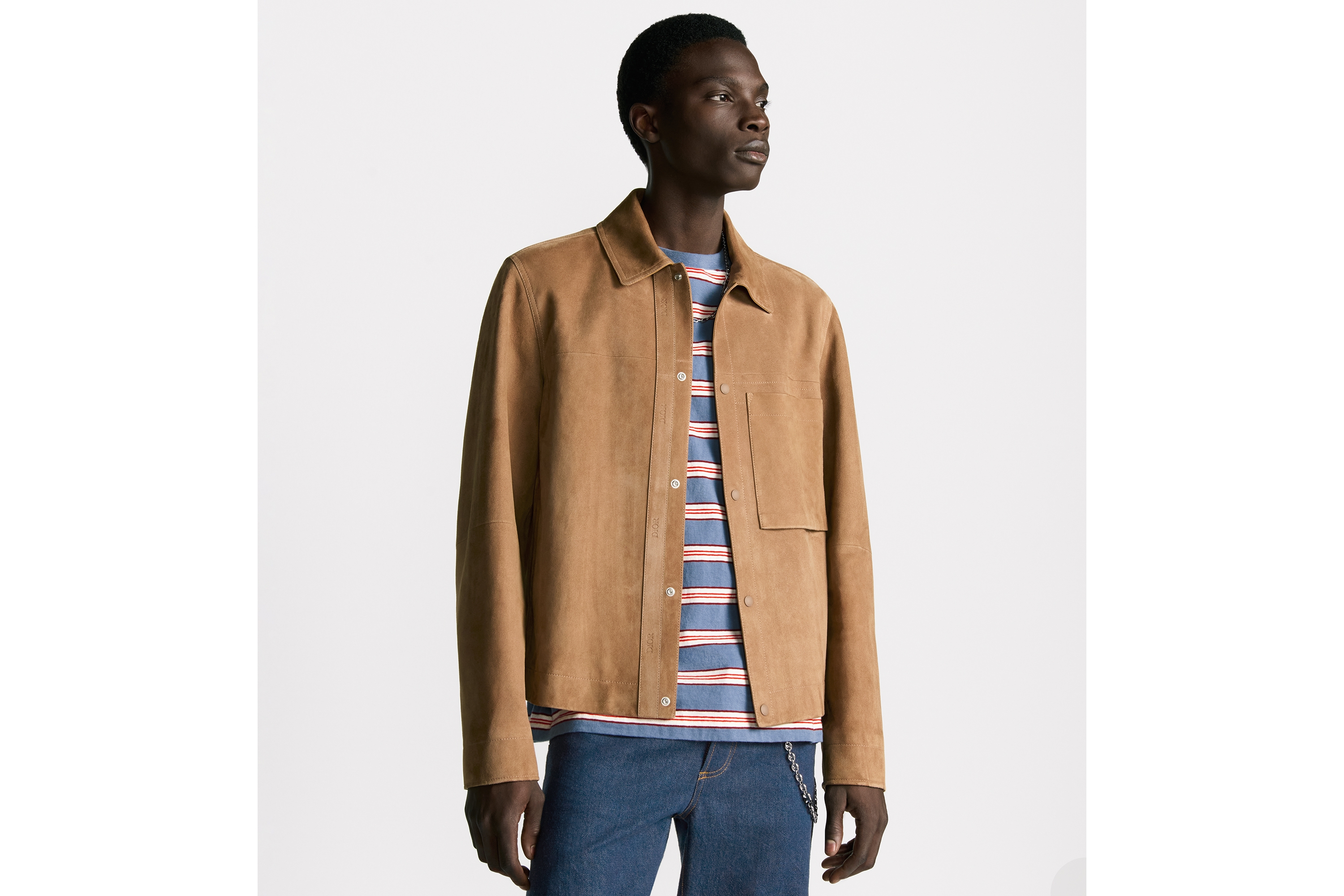 短夹克 棕色羊皮革 E01