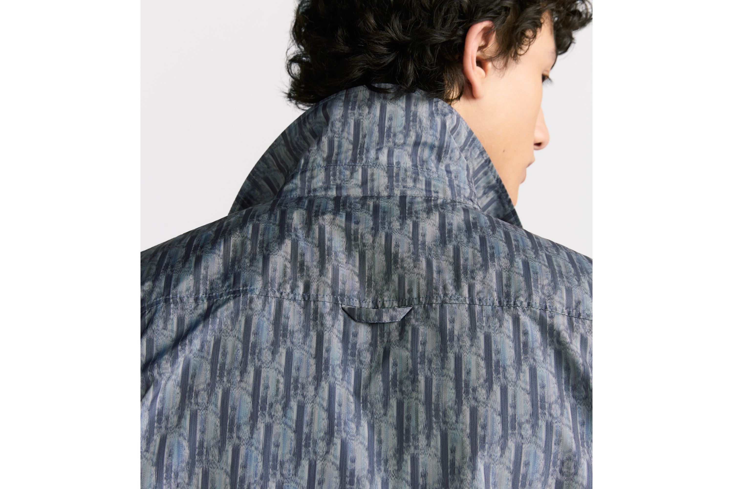 拉链衬衫 蓝色科技面料 Oblique 印花 E03