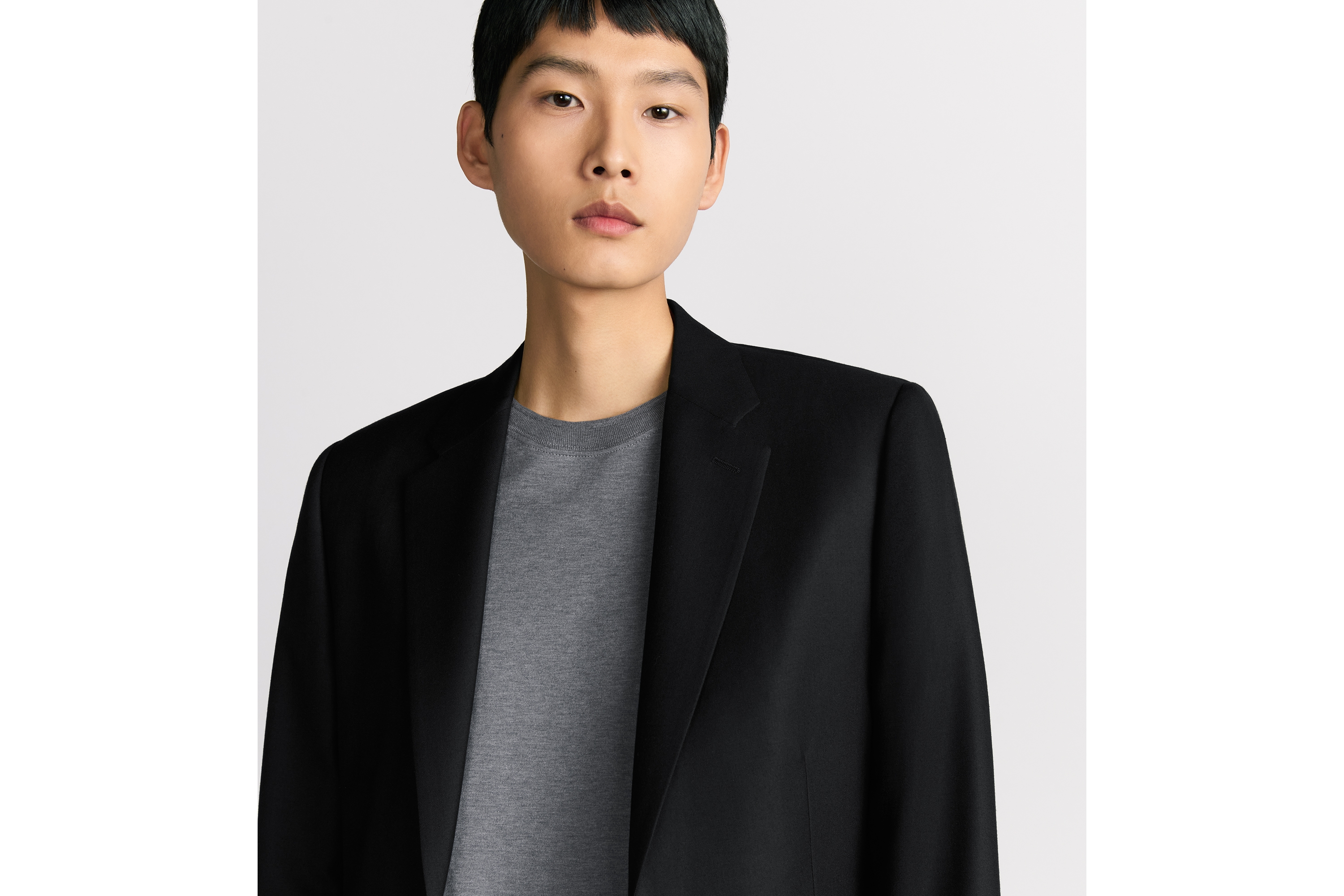 look_image_alt_prefix Dior Icons 单西 黑色山羊绒混纺斜纹面料 E01