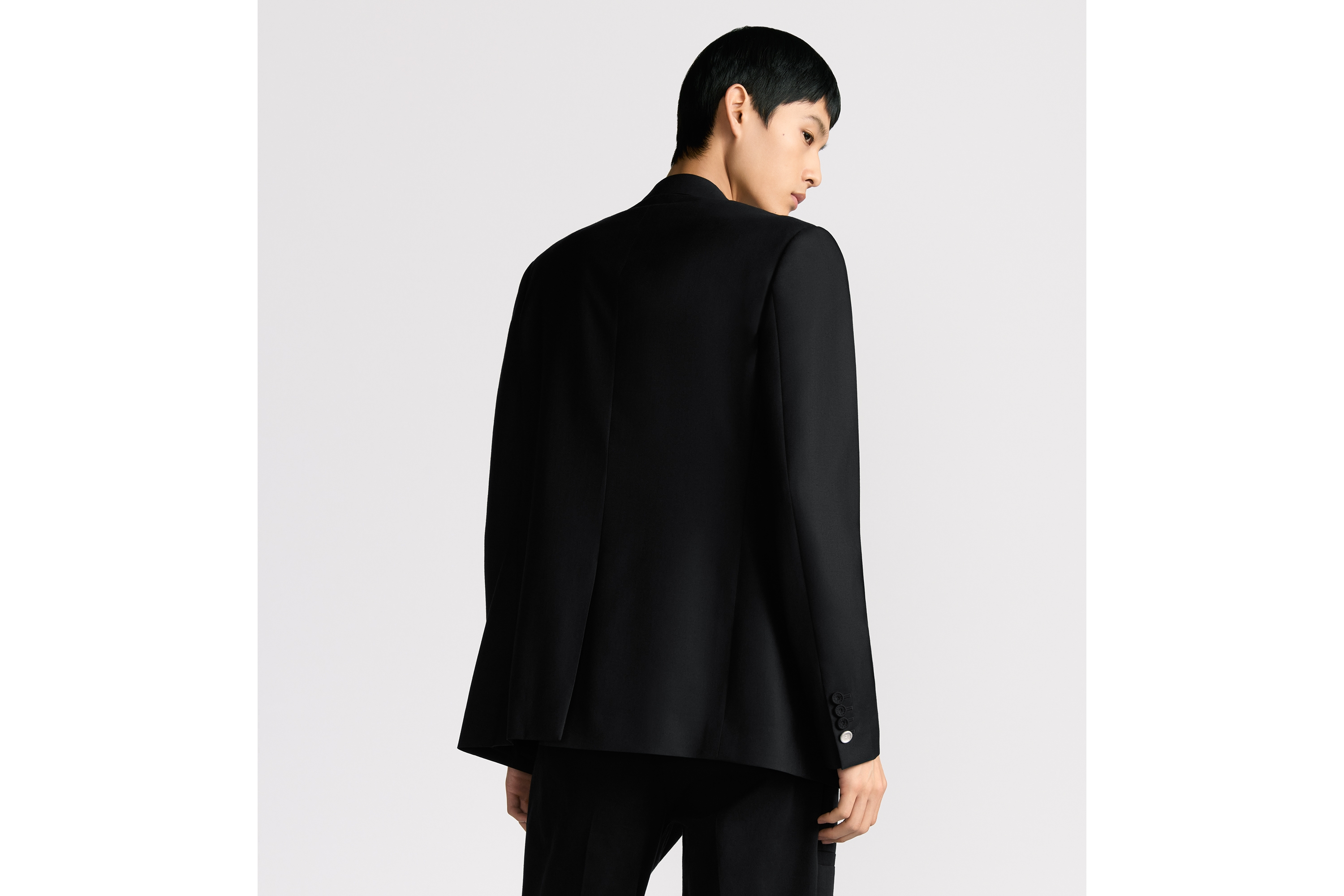 look_image_alt_prefix Dior Icons 单西 黑色山羊绒混纺斜纹面料 E03