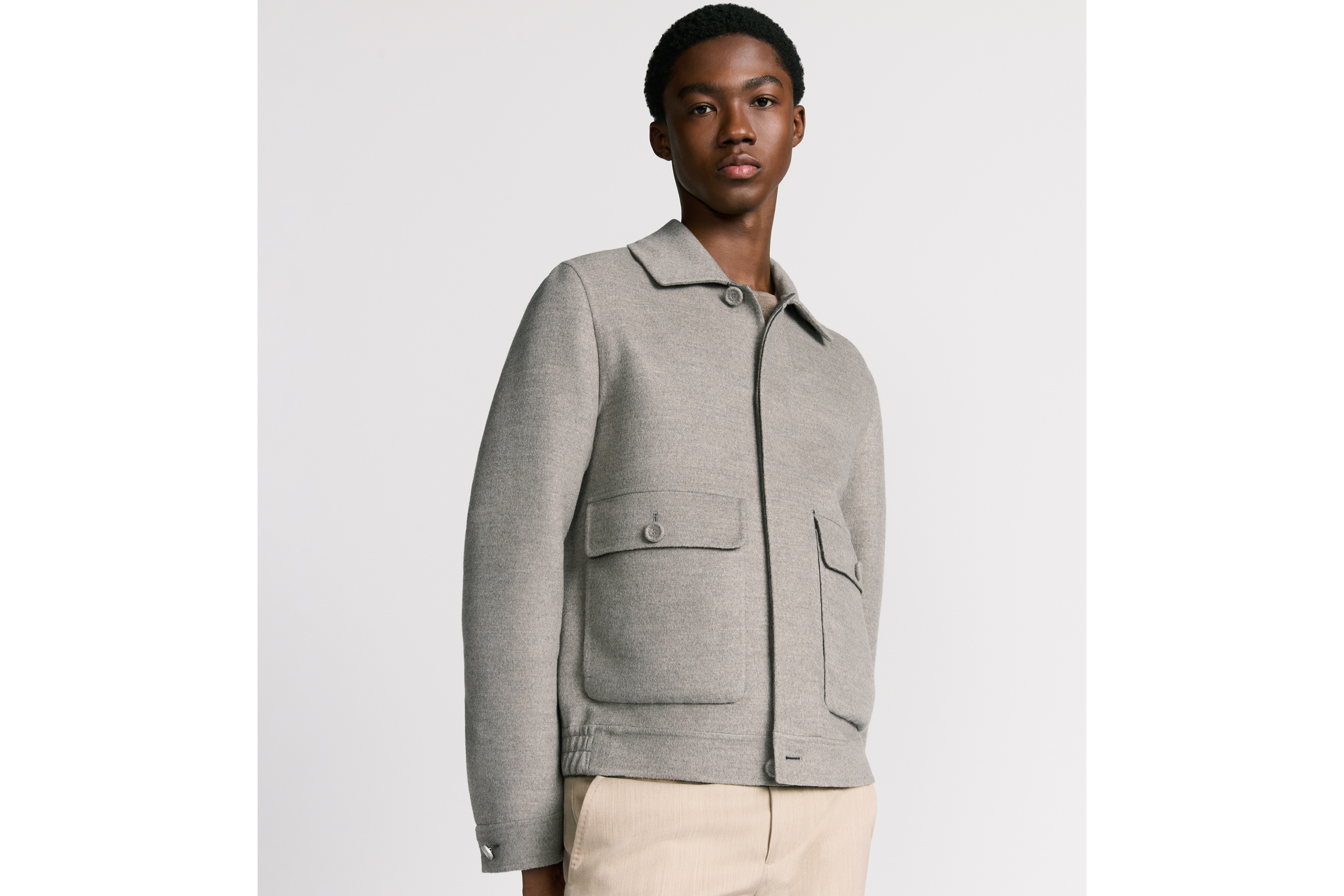 look_image_alt_prefix Dior Icons 工装夹克 米色双面绵羊毛和山羊绒混纺面料 E01