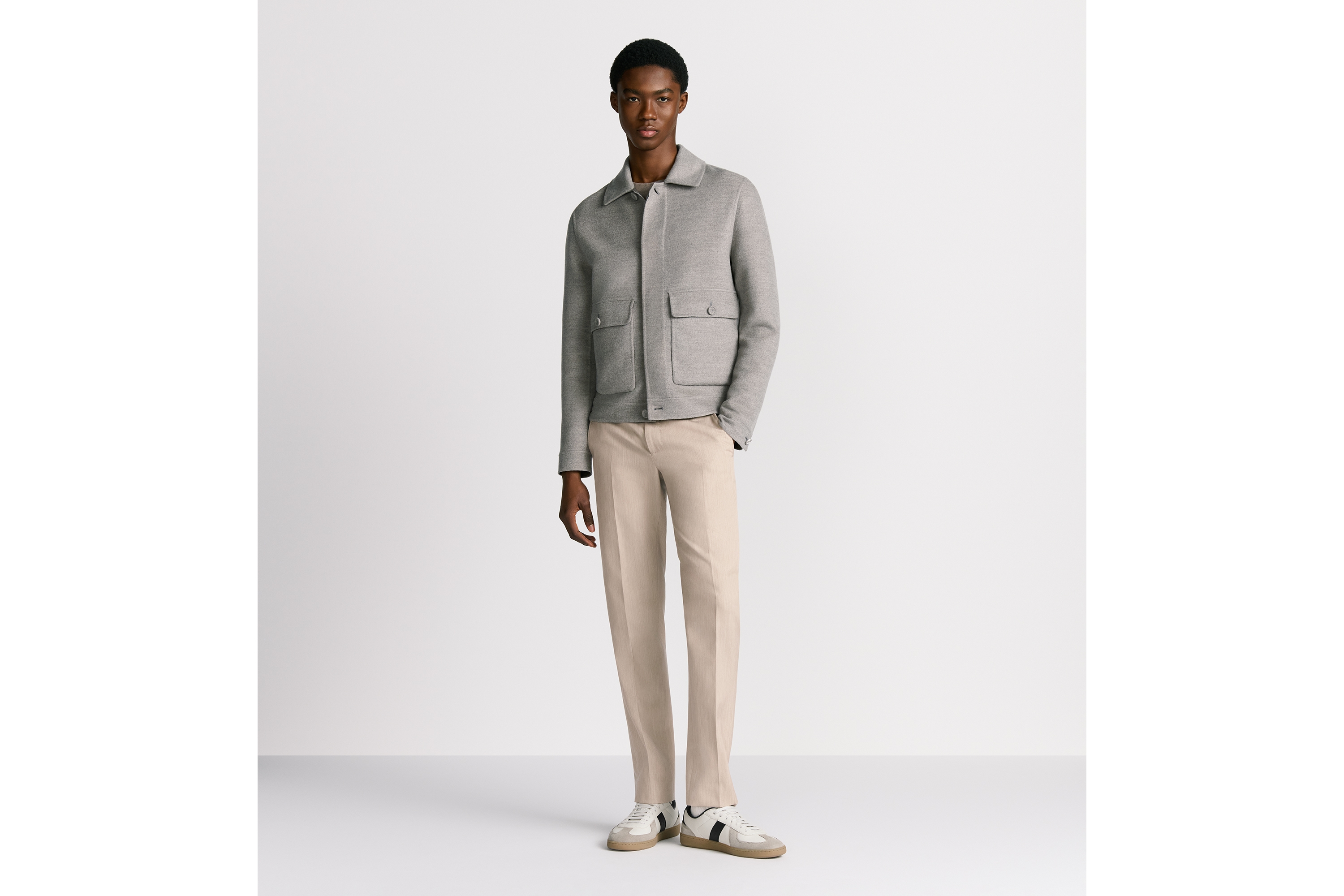 look_image_alt_prefix Dior Icons 工装夹克 米色双面绵羊毛和山羊绒混纺面料 E02