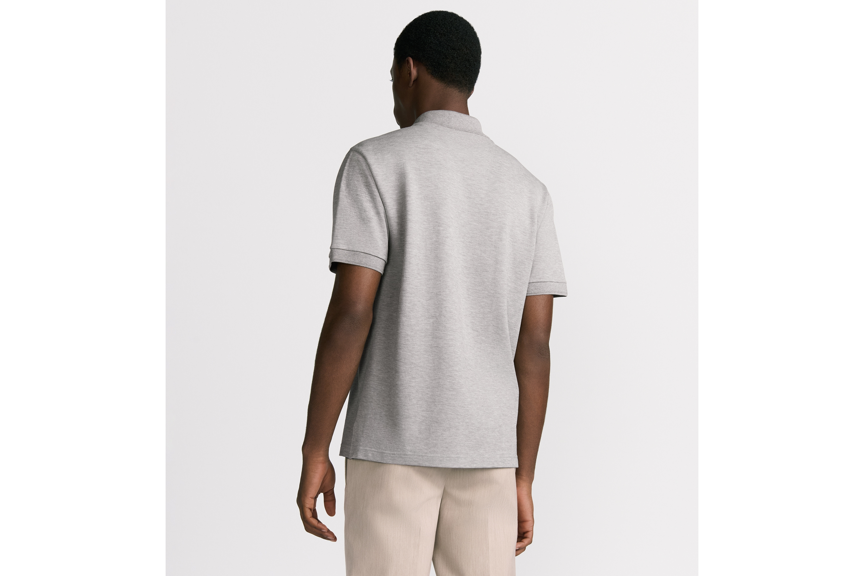 look_image_alt_prefix Dior Icons Polo 衫 灰色棉质混纺珠地布 E09