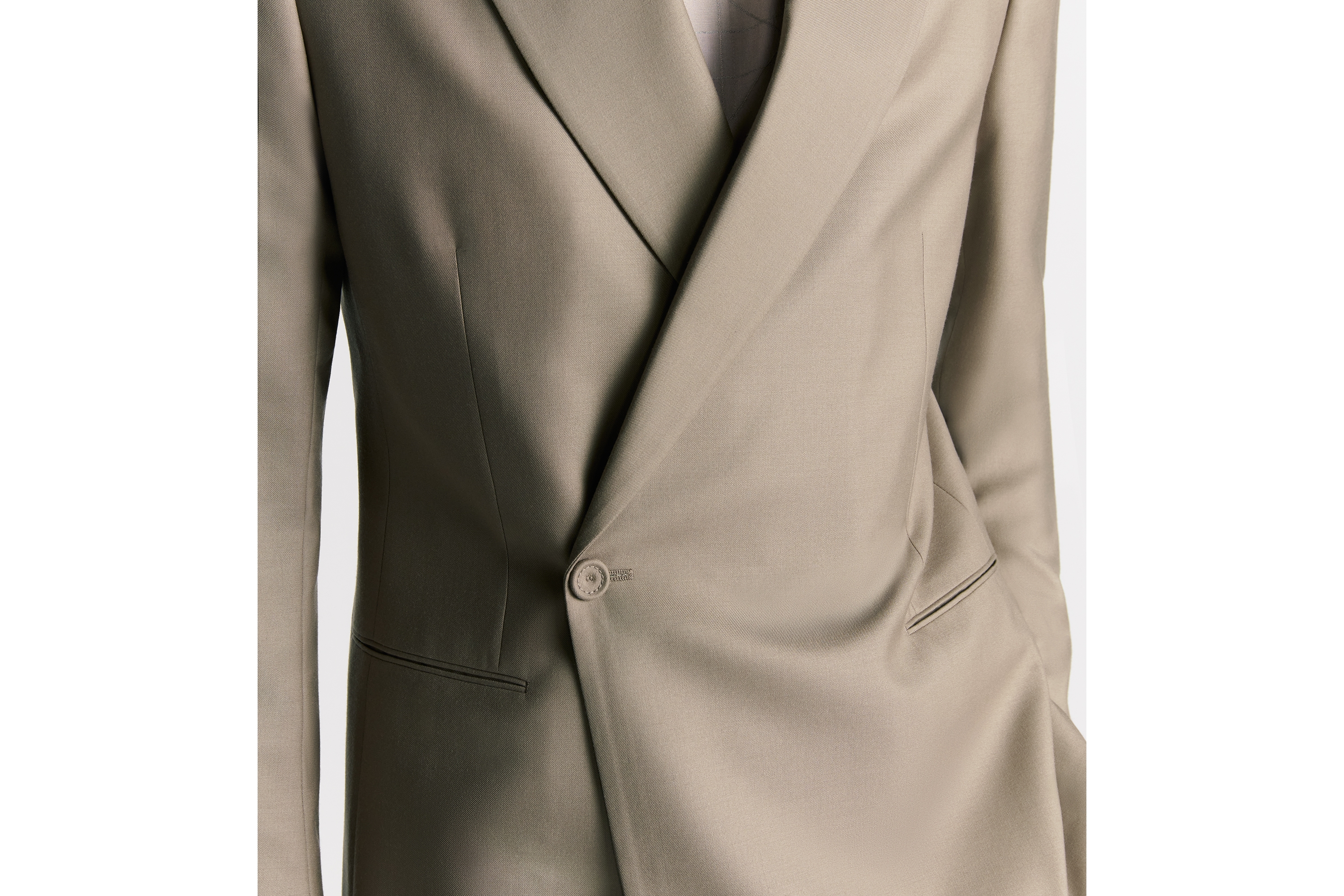 look_image_alt_prefix Dior Icons 斜襟单西 米色山羊绒混纺斜纹面料 E01