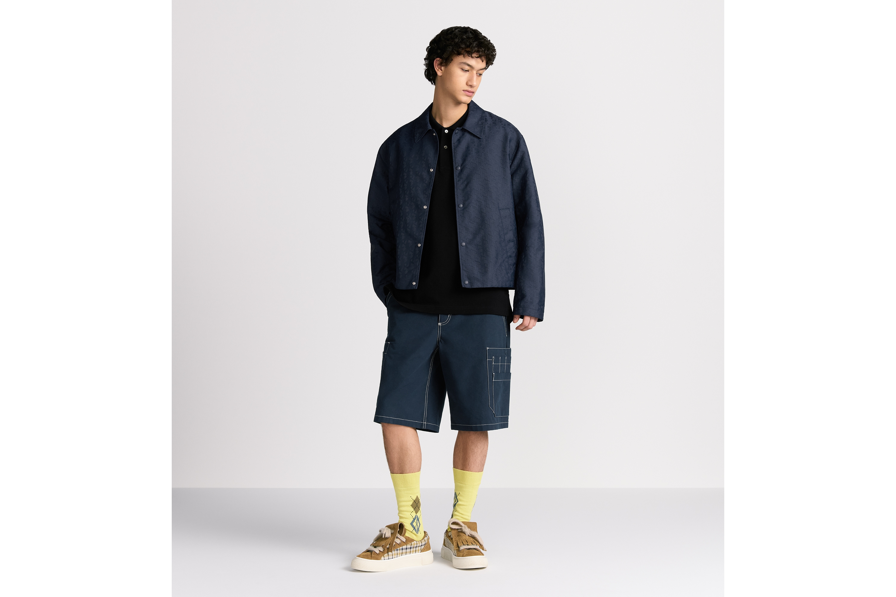 短夹克 蓝色科技面料 Oblique 印花 E02