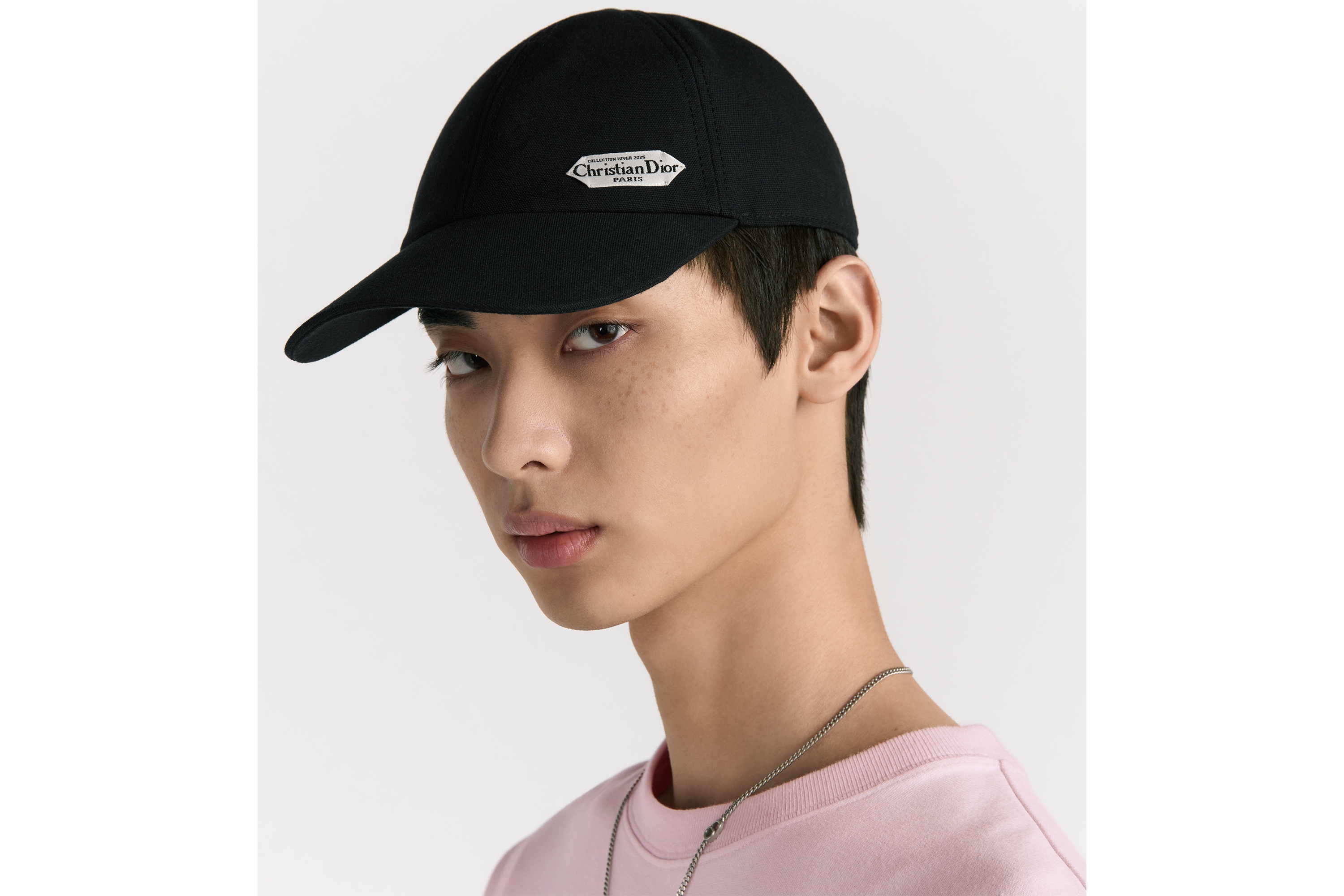 帽子 黑色棉质面料 Christian Dior Paris 标志 E26