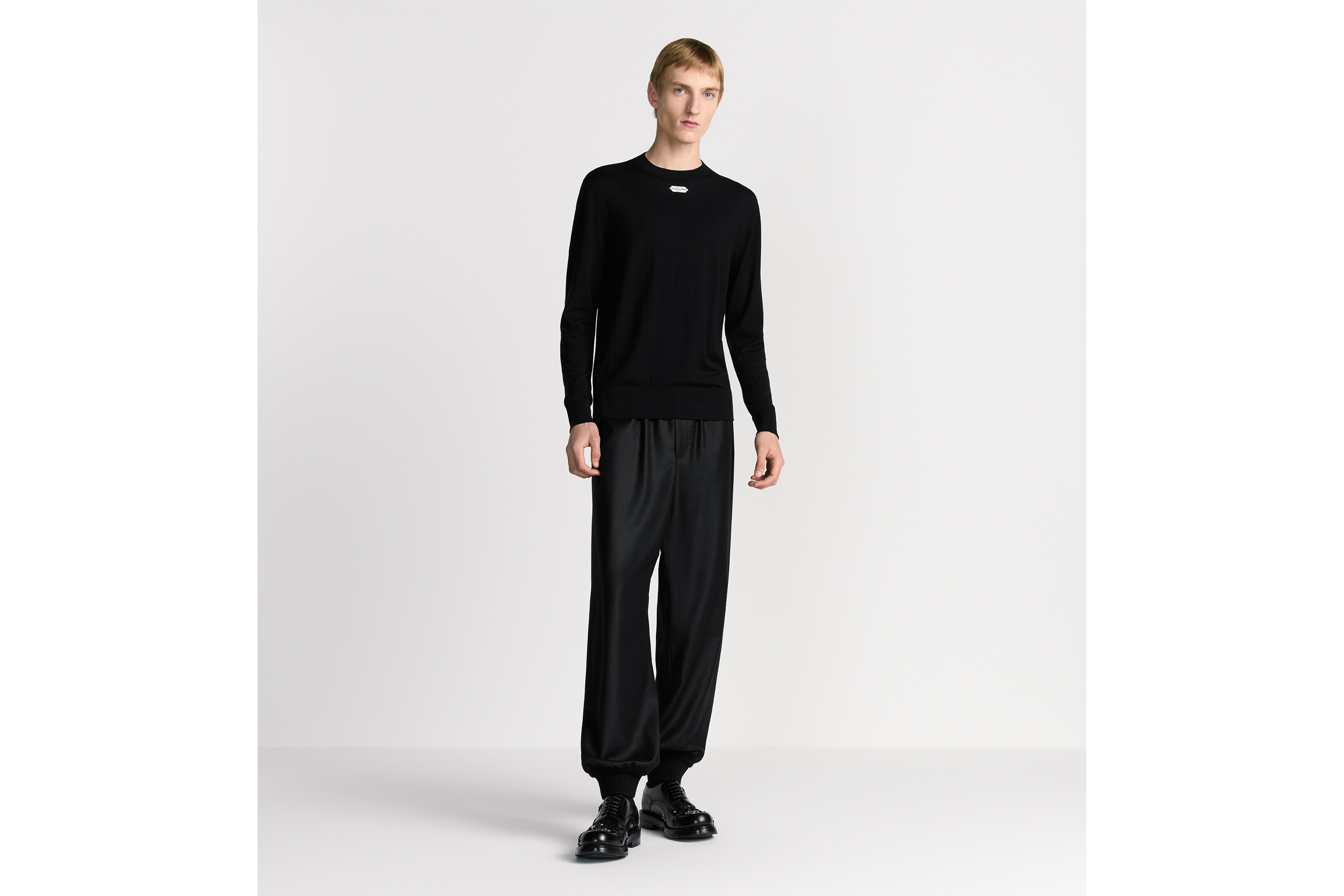 精裁运动裤 黑色绵羊毛面料 E08