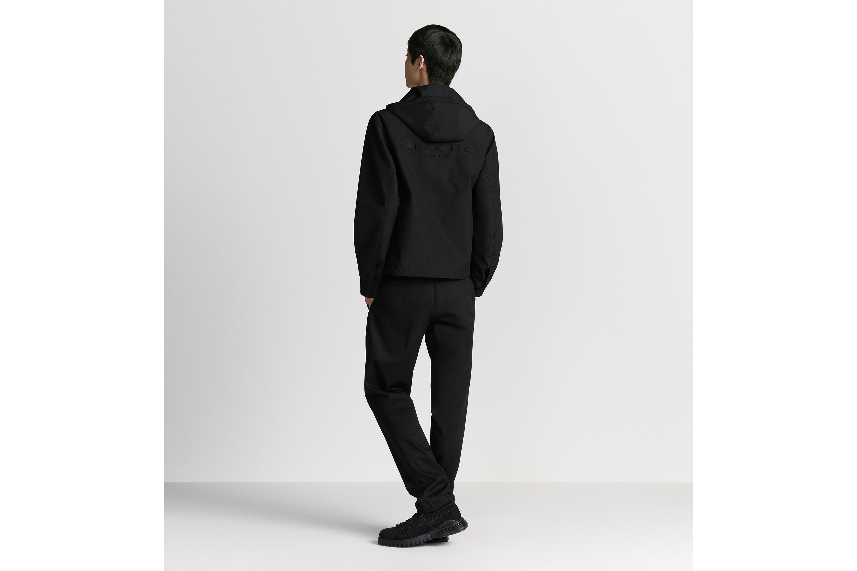 连帽夹克 黑色科技面料 Christian Dior Couture 刺绣 E03