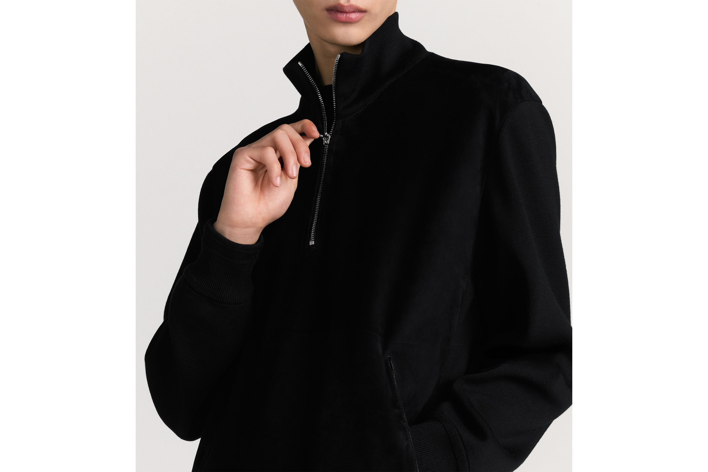 Dior Icons 针织衫 黑色绵羊毛针织面料 E04