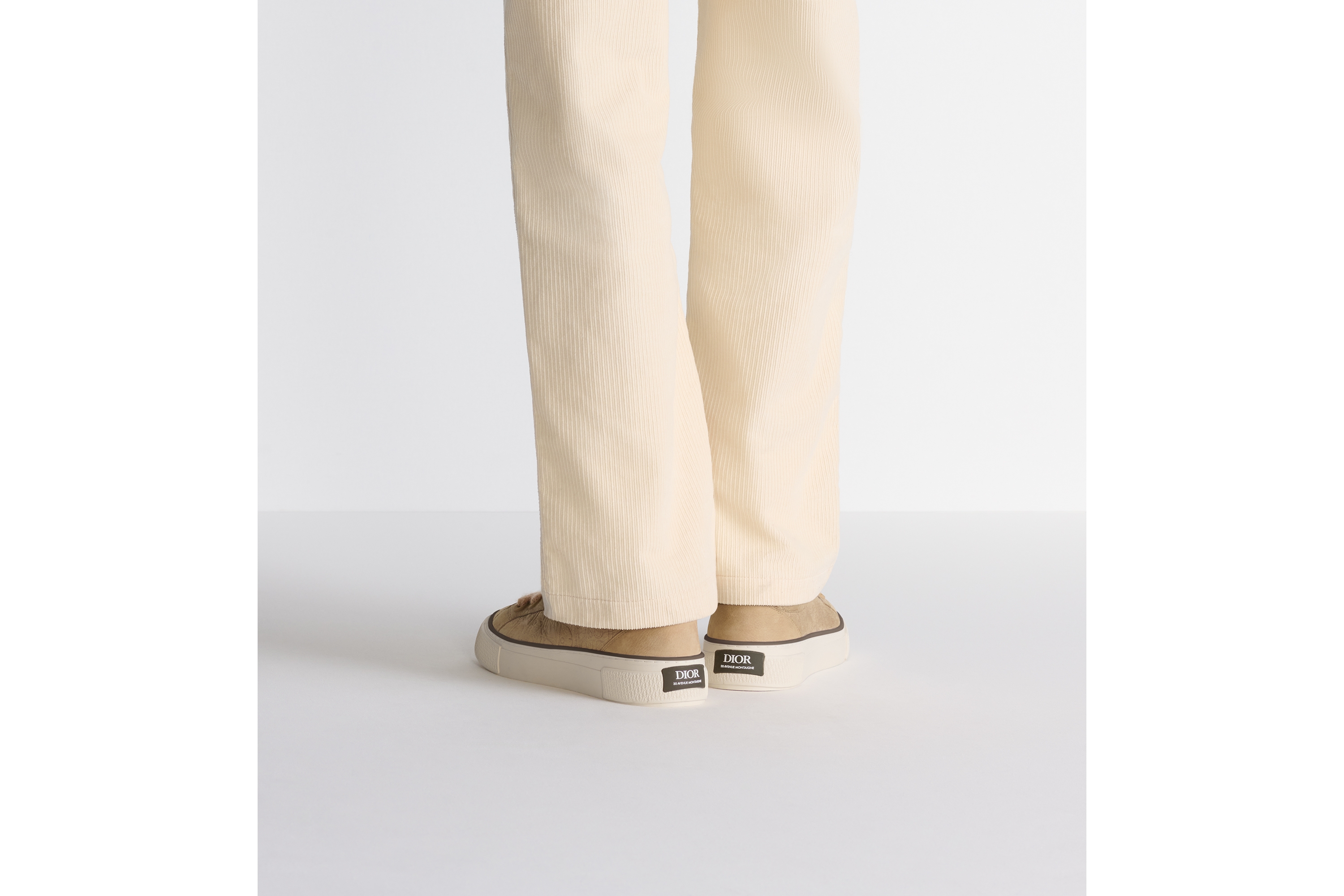 look_image_alt_prefix B33 Spin 运动鞋 米色磨砂革和米色 Dior Gravity 磨砂革 E24