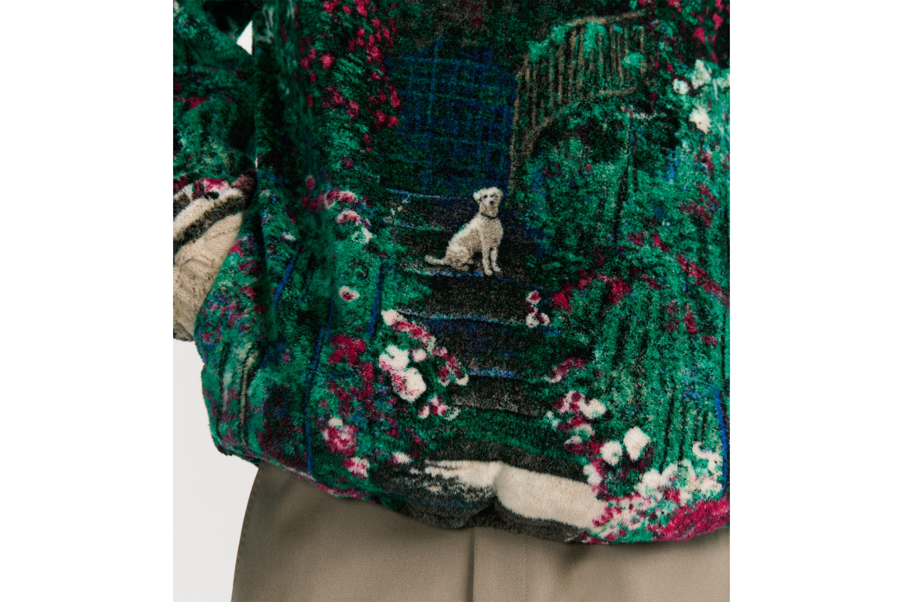 look_image_alt_prefix 起绒衣 多色绵羊毛混纺起绒面料 Dior Garden 图案 E04