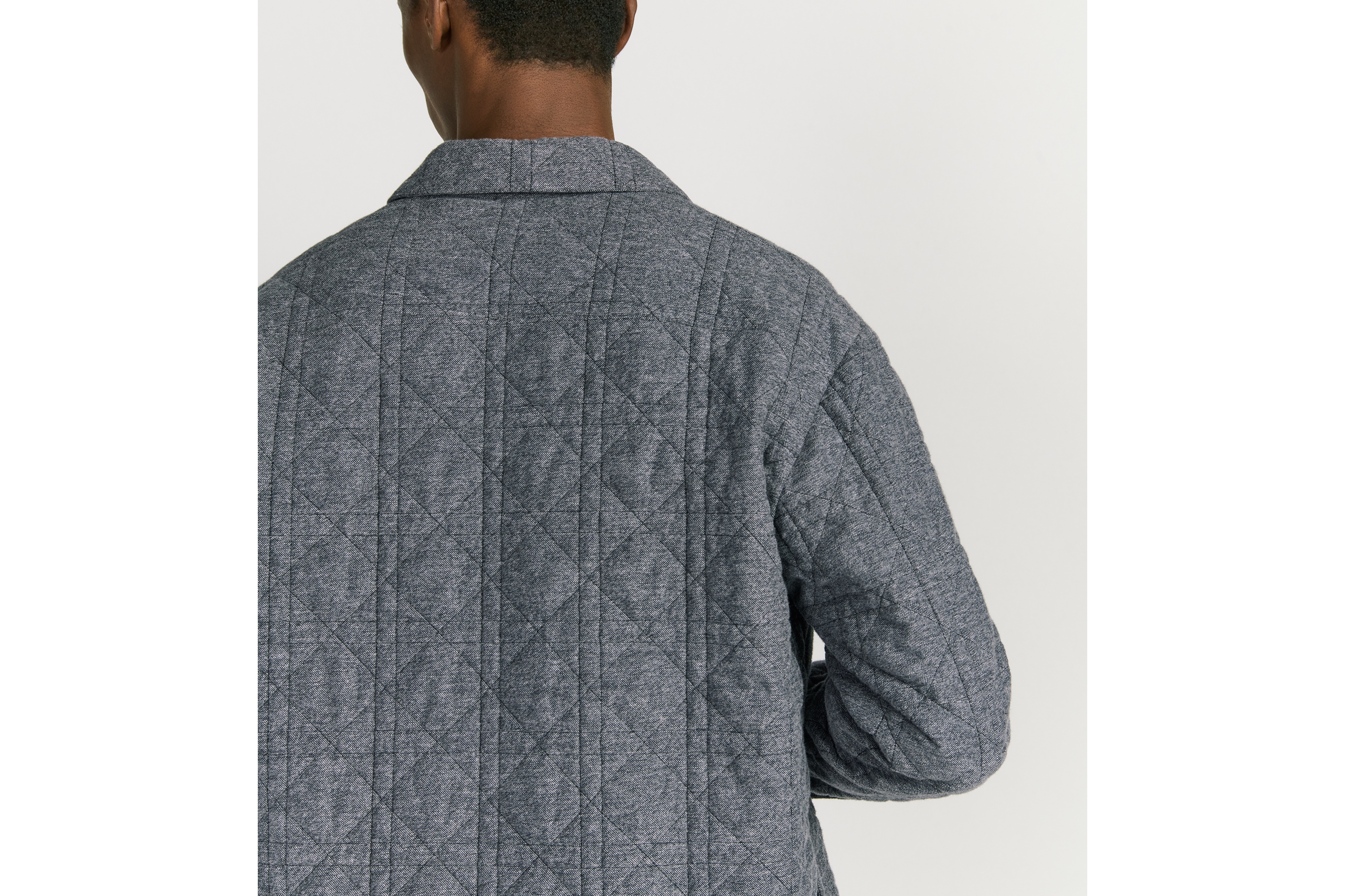 look_image_alt_prefix 外套衬衫 灰色棉质法兰绒面料藤格纹图案 Christian Dior Couture 刺绣 E03