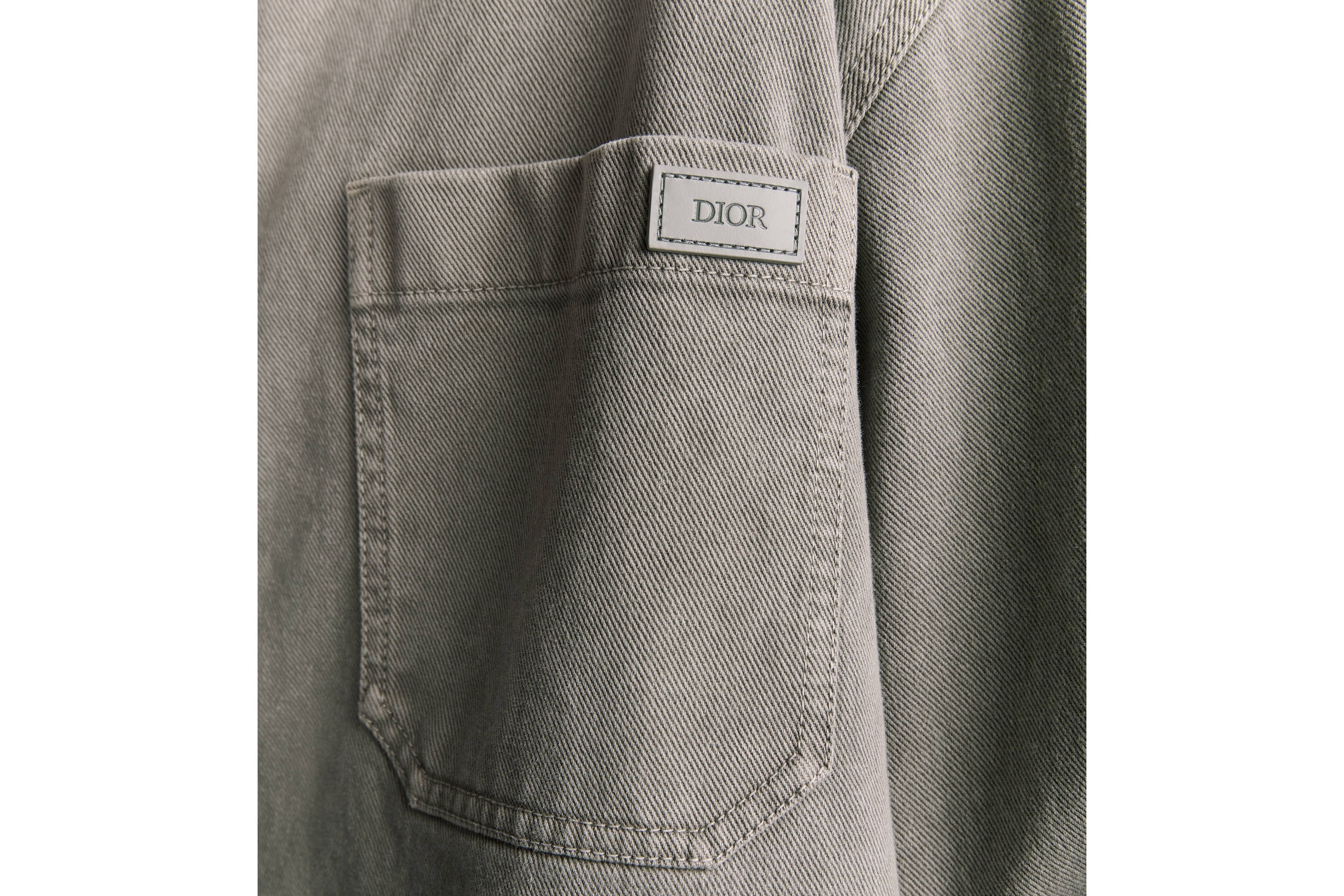 外套衬衫 灰色棉质斜纹面料 E04