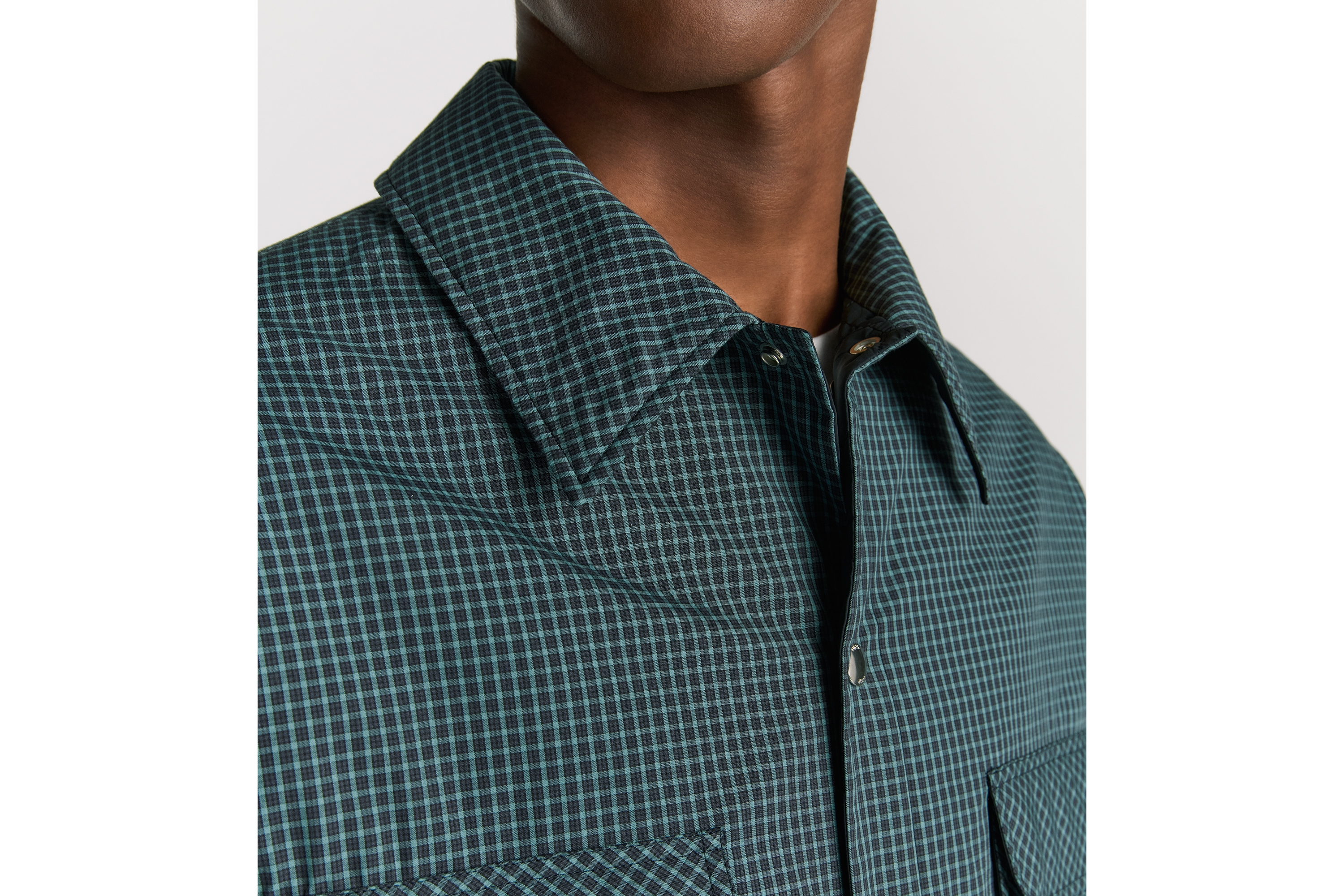 look_image_alt_prefix Dior Mountain 外套衬衫 蓝色棉府绸格纹图案 E04