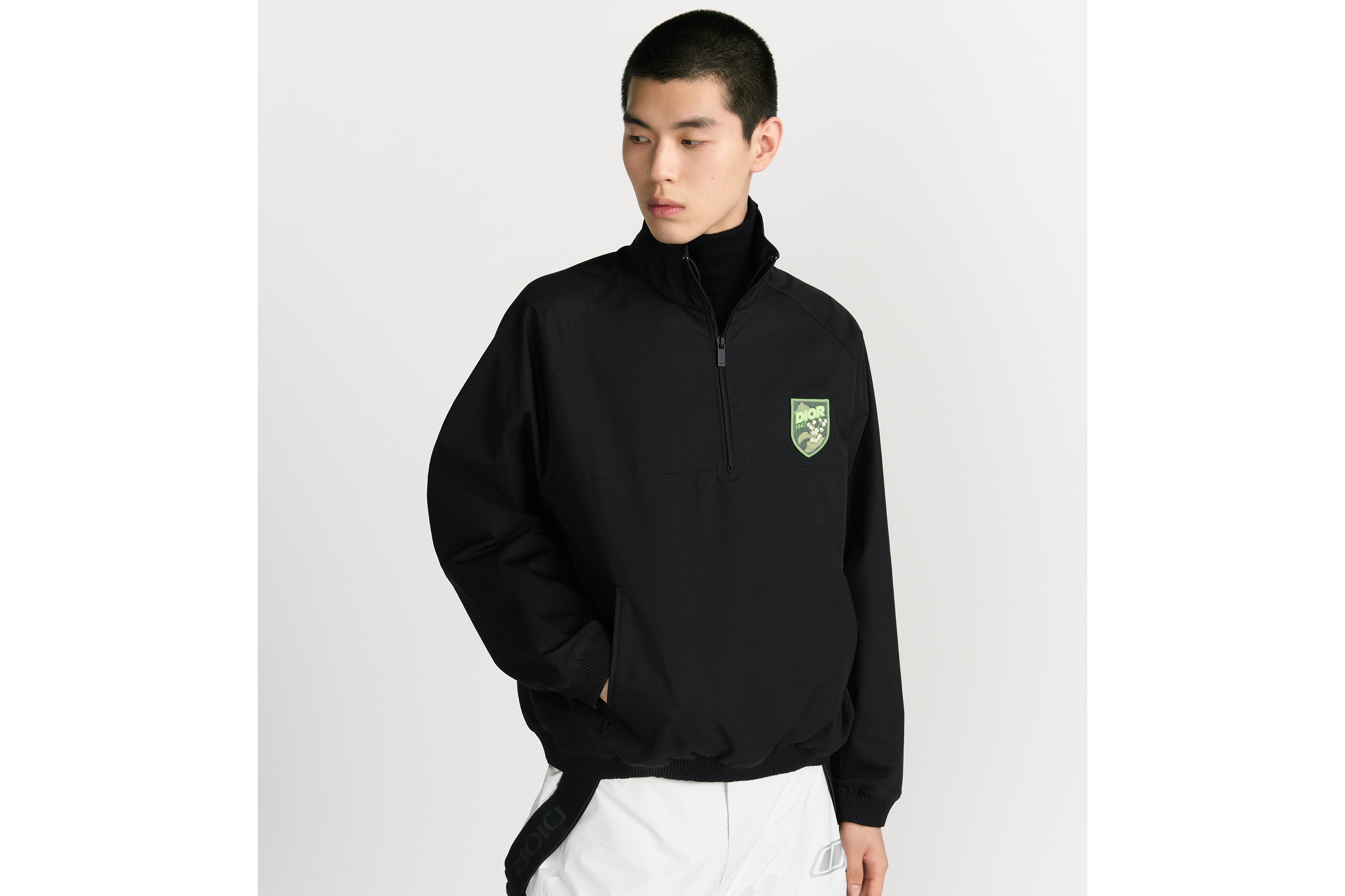 Dior Mountain 套头外套衬衫 黑色棉质混纺斜纹面料 E01