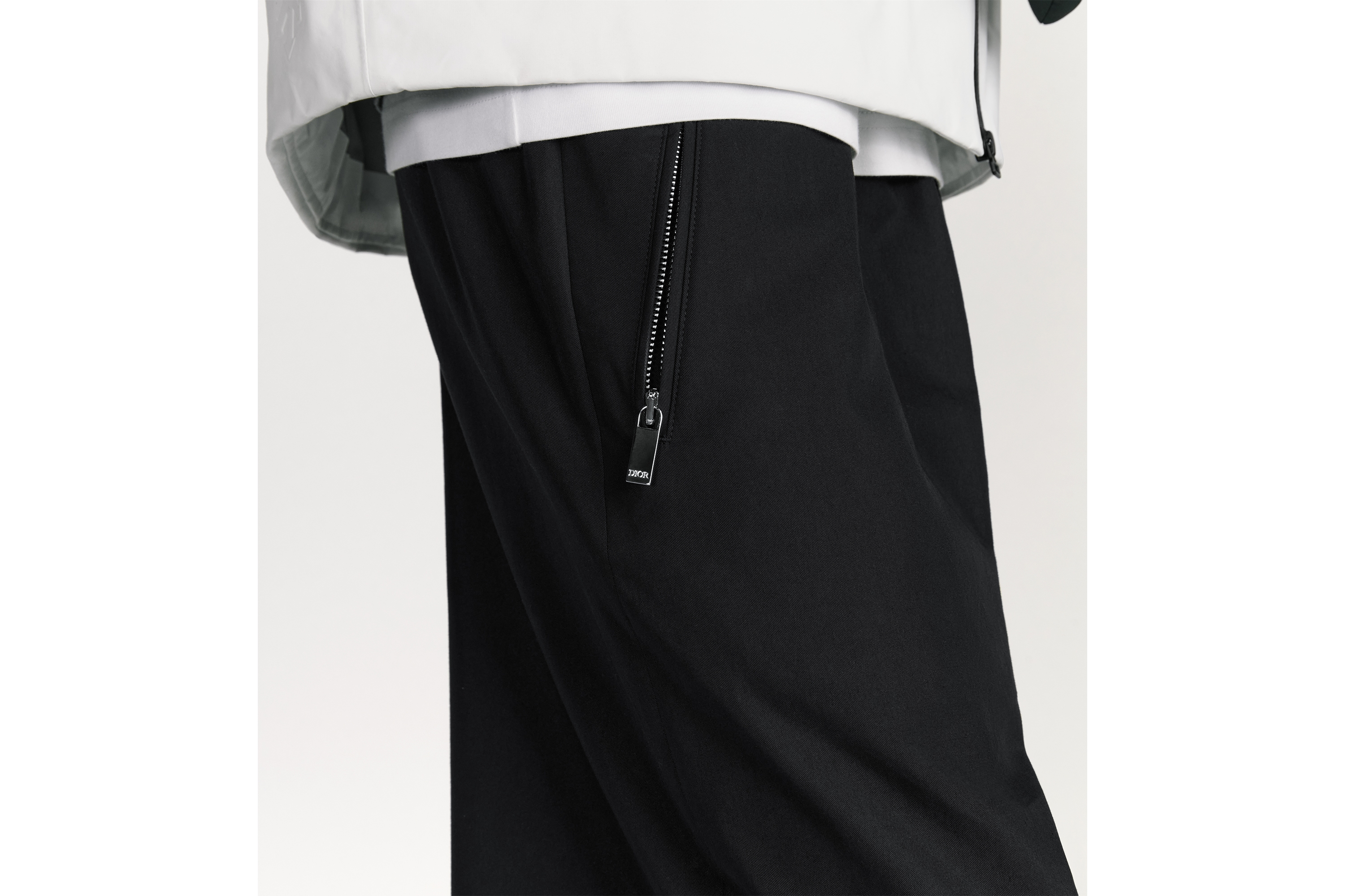 运动长裤 黑色棉质混纺斜纹面料 Dior Mountain 刺绣 E16