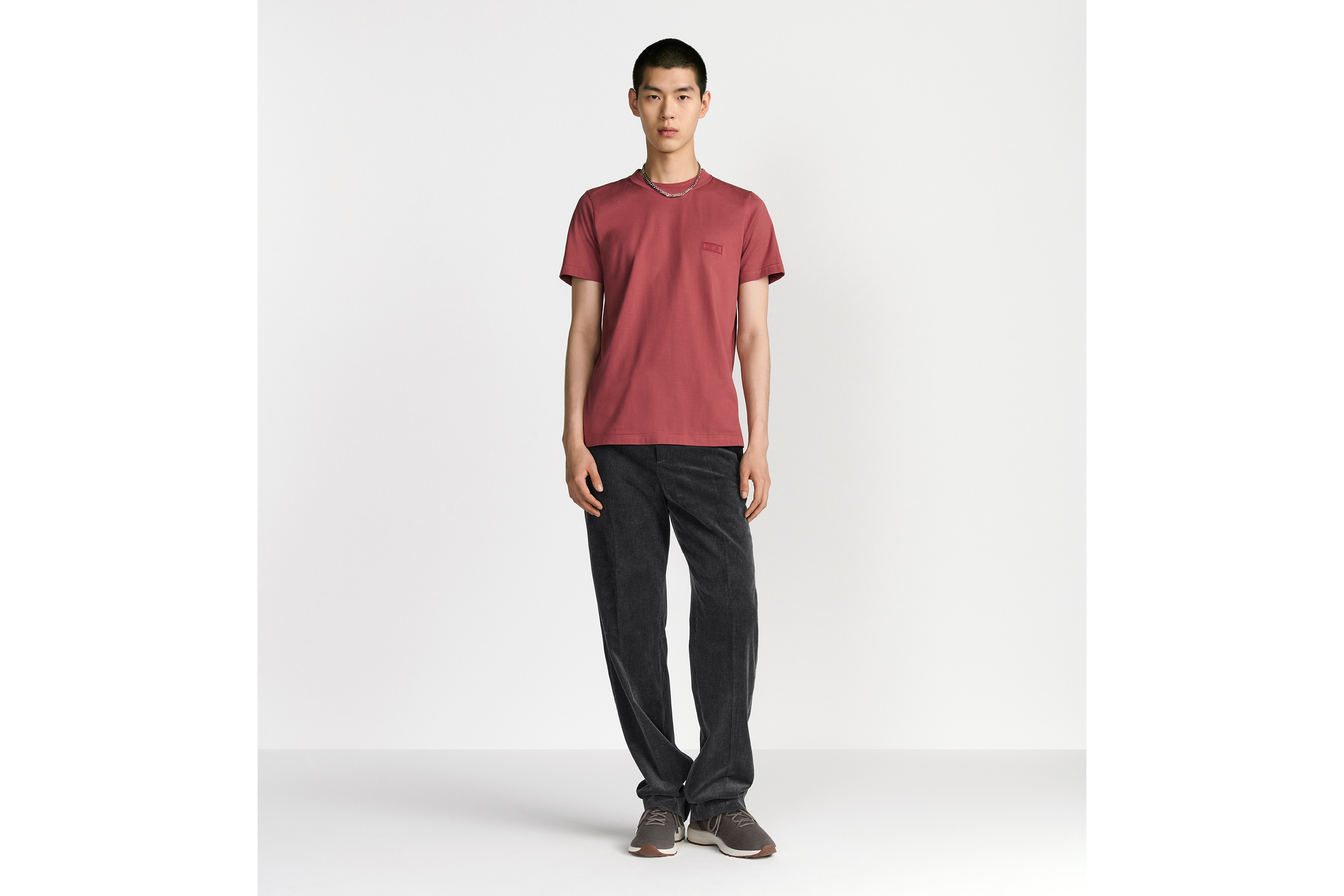 look_image_alt_prefix Dior Icons 常规版型 T 恤 粉色海岛棉质平纹针织面料 E08