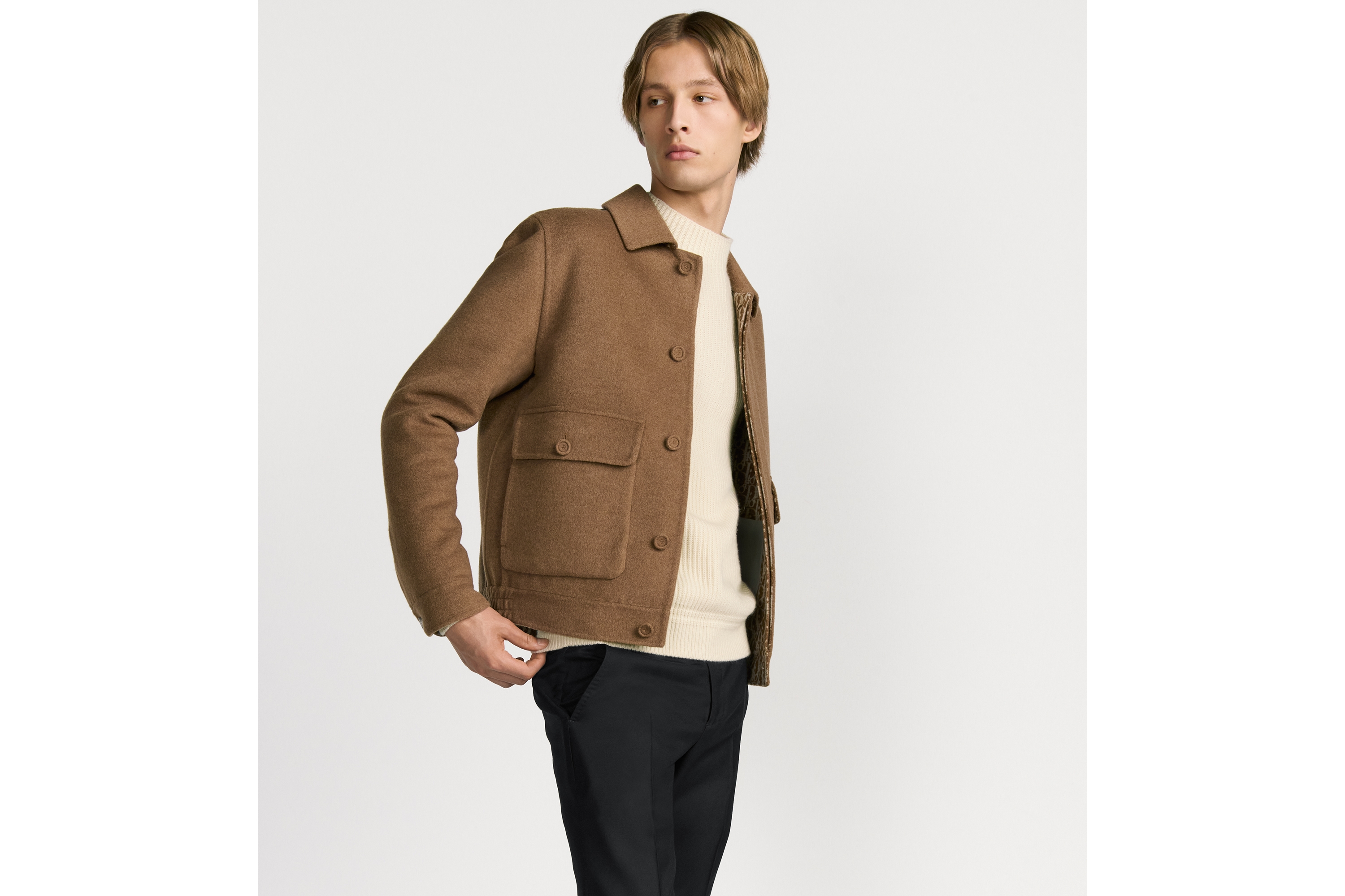 look_image_alt_prefix Dior Icons 单西 米色双面绵羊毛和山羊绒混纺面料 E01