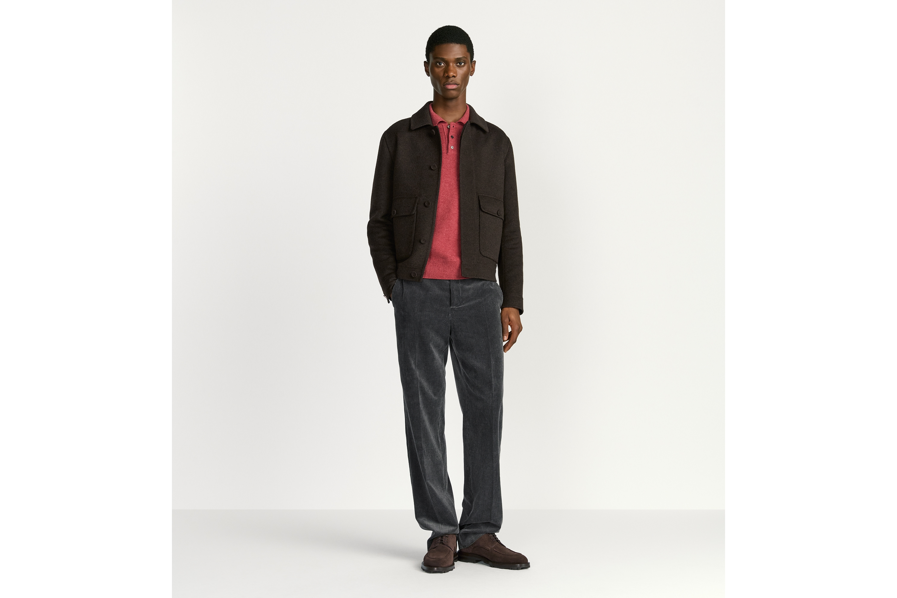 look_image_alt_prefix Dior Icons 单西 棕色双面绵羊毛和山羊绒混纺面料 E02