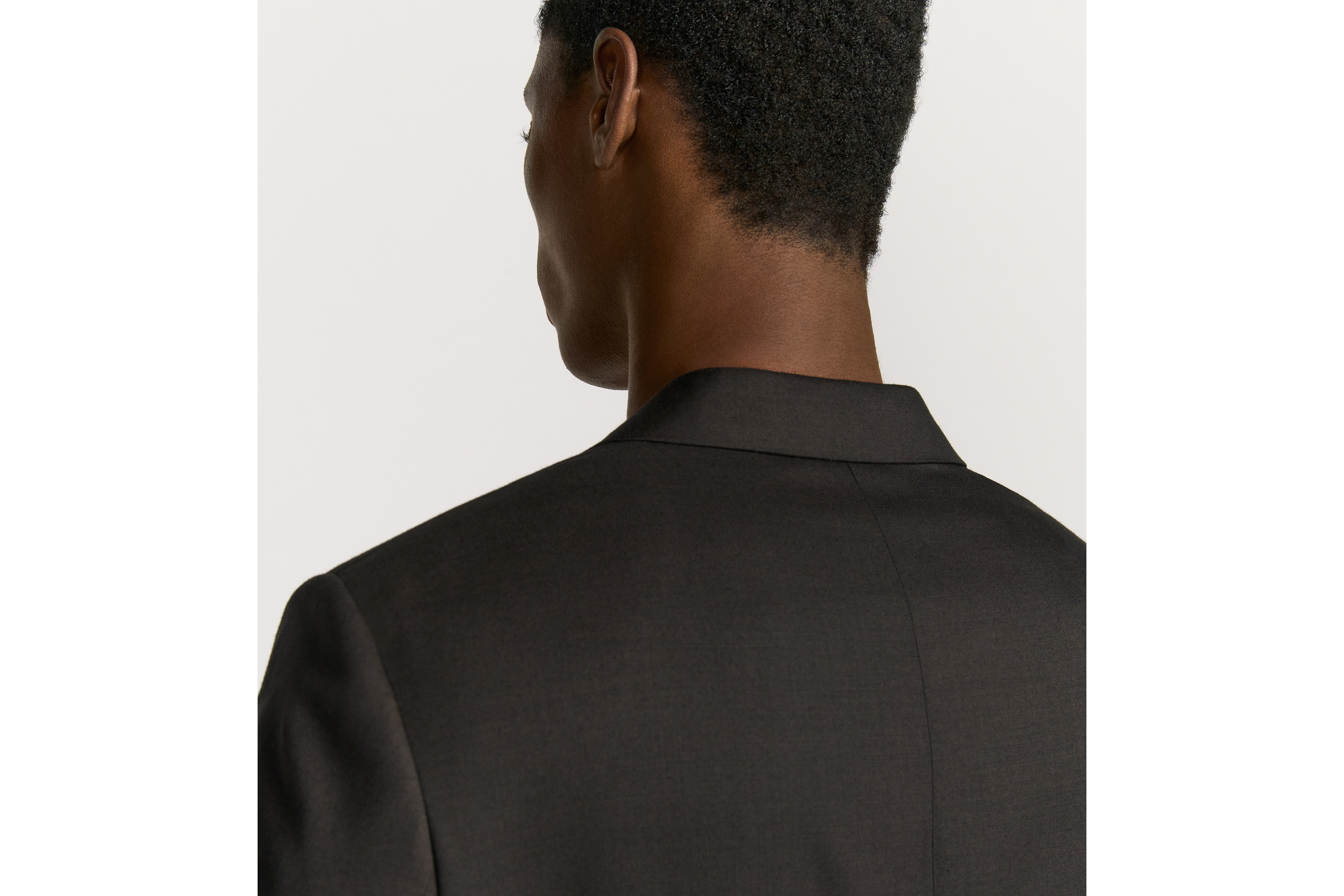 Dior Icons 单西 棕色山羊绒混纺斜纹面料 E03