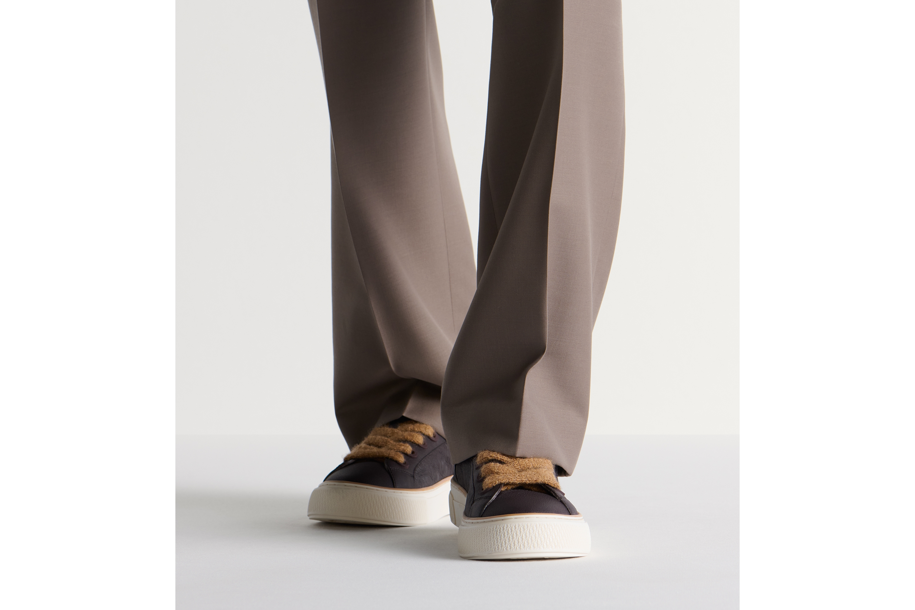 B33 Spin 运动鞋 酒红色粒面牛皮革和酒红色 Dior Gravity 印花效果皮革 E23