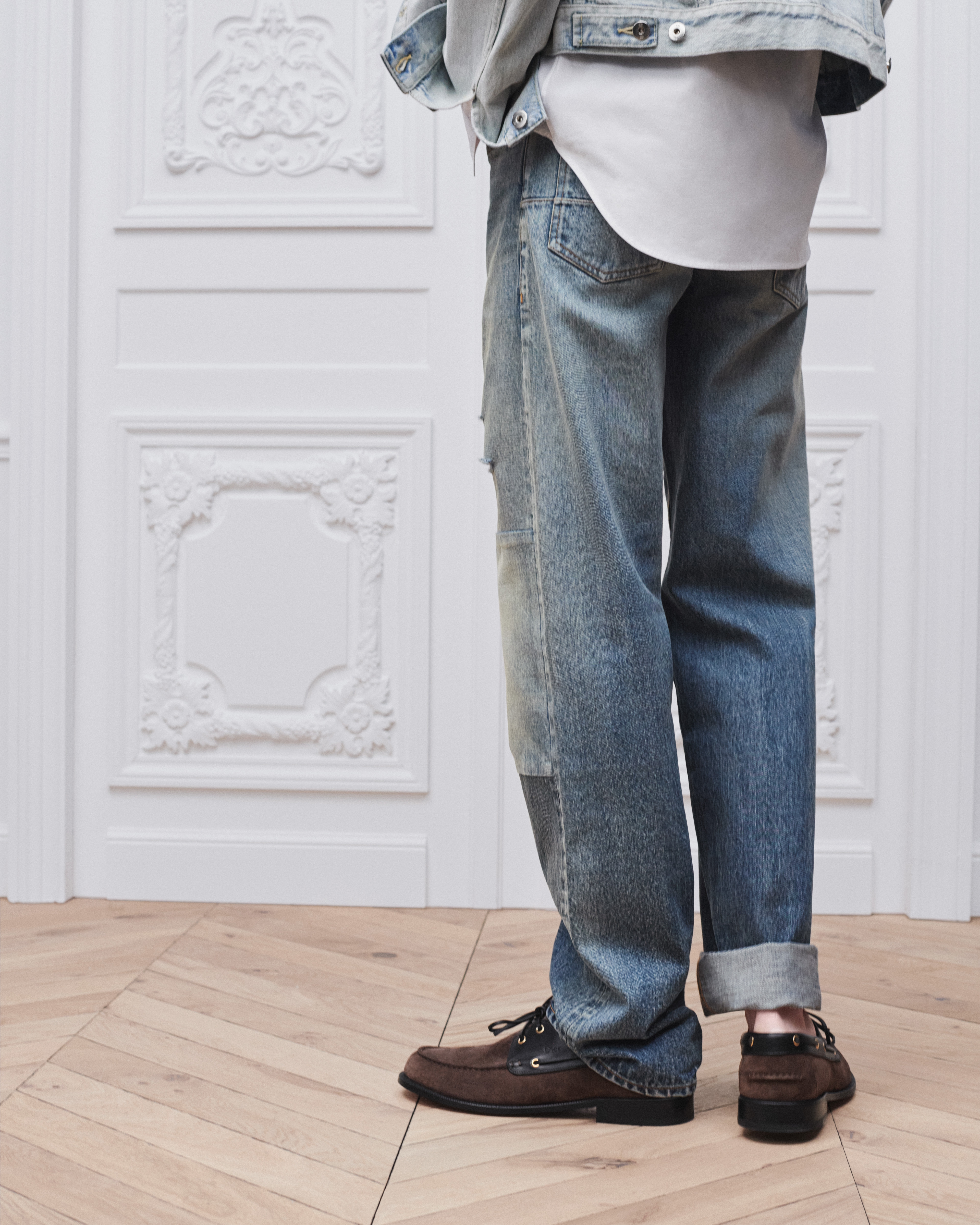 look_image_alt_prefix 常规版型牛仔裤 蓝色棉质斜纹面料 E15