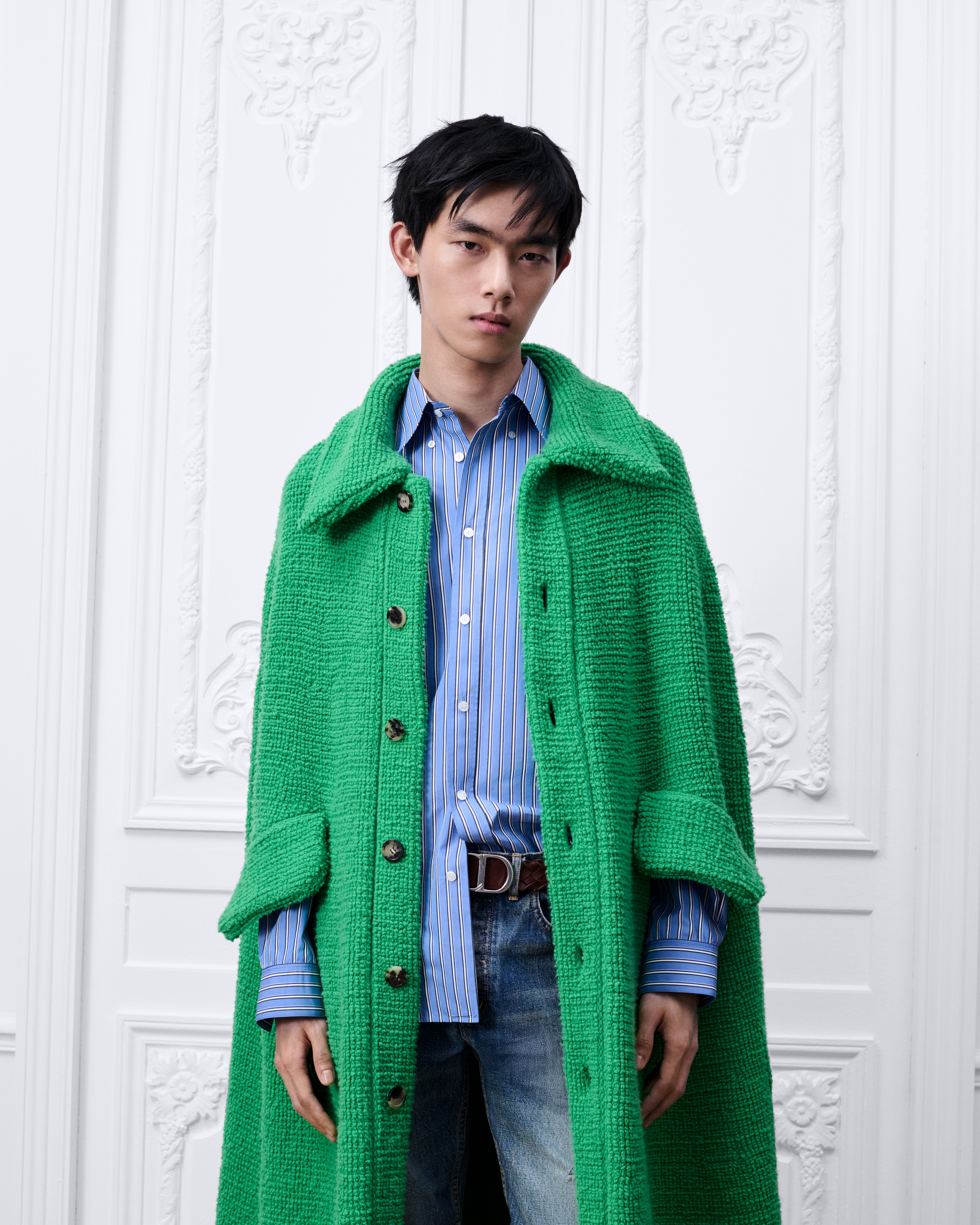 look_image_alt_prefix 斗篷 绿色山羊绒织物 E01