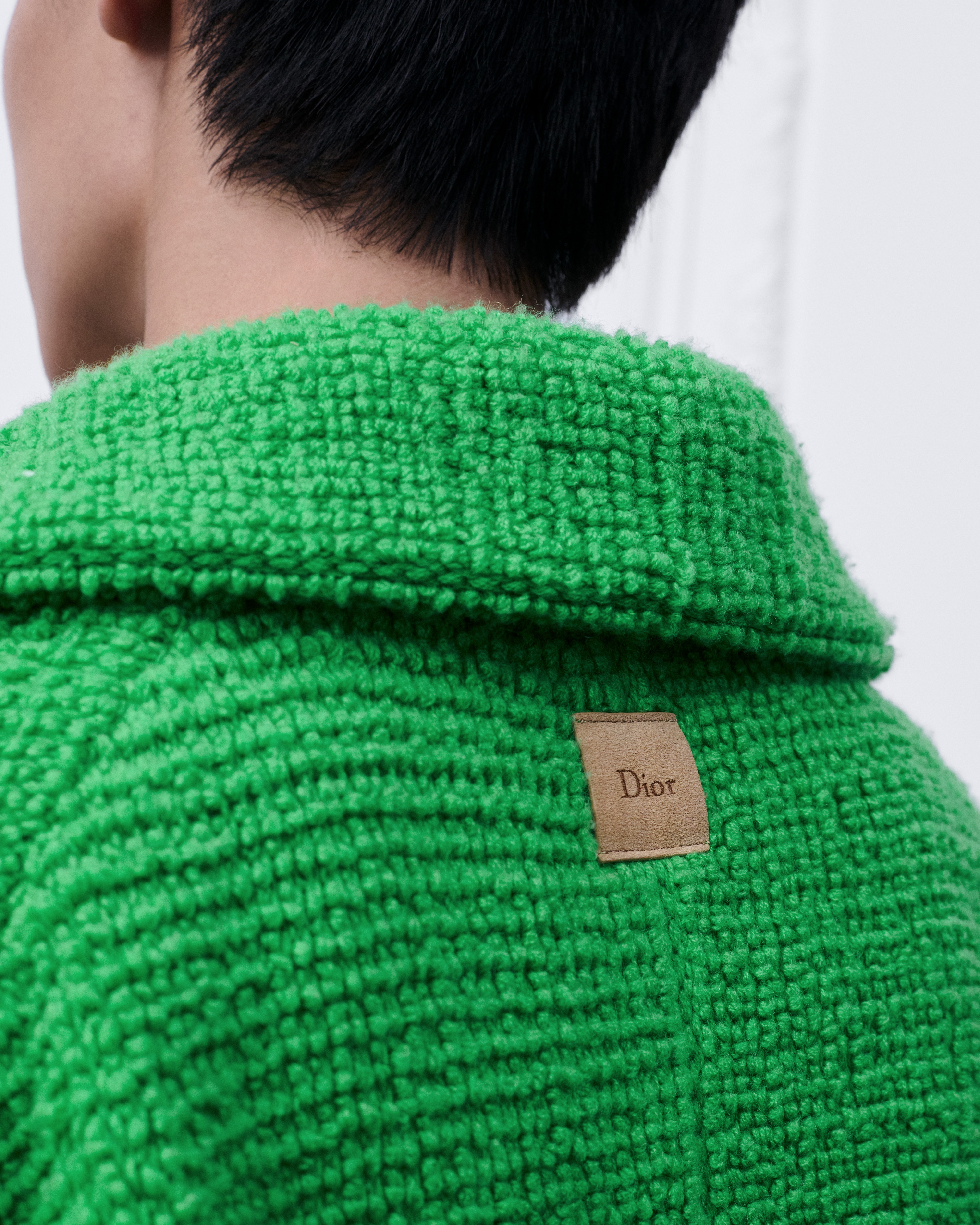 斗篷 绿色山羊绒织物 E03