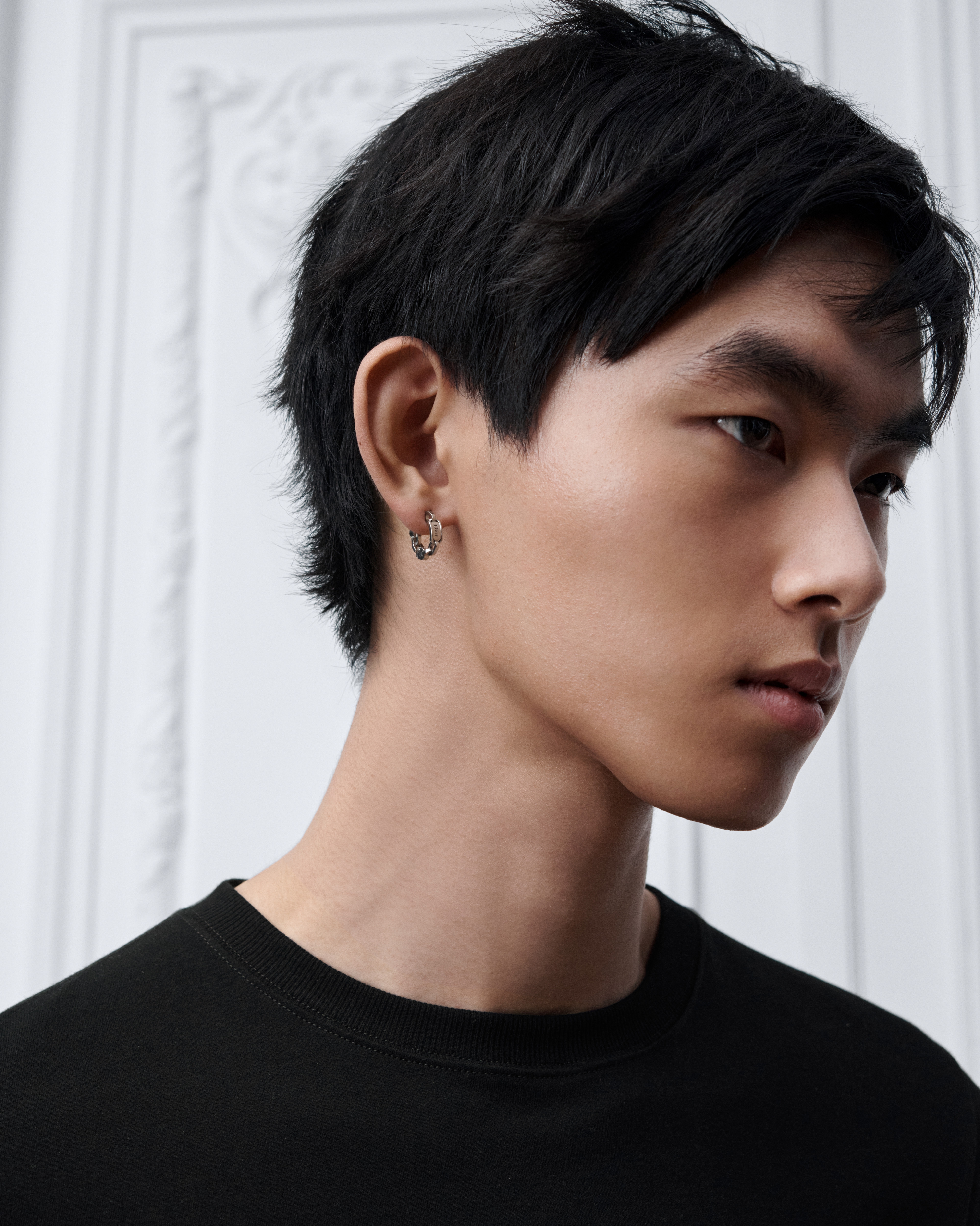 Dior Link 耳环银色饰面铜合金| DIOR CN