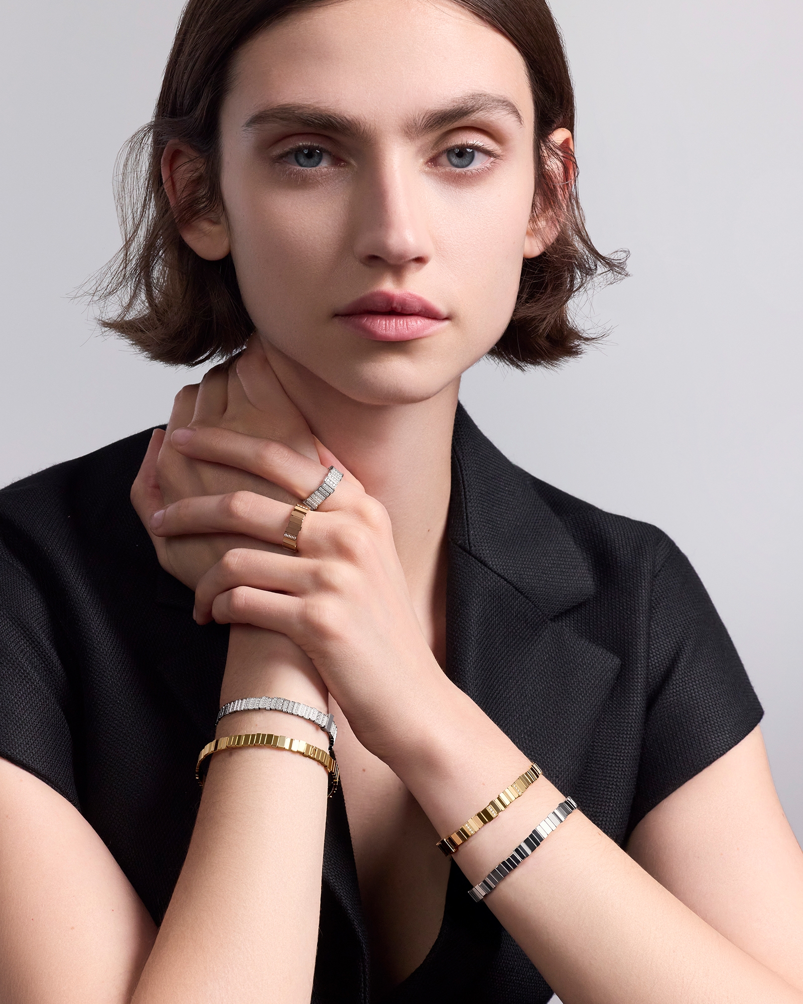 look_image_alt_prefix GEM DIOR 戒指 白色 18K 金和钻石 E01