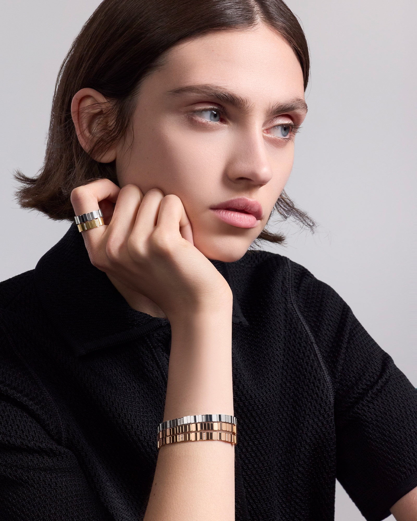 look_image_alt_prefix GEM DIOR 手链 玫瑰色 18K 金 E01