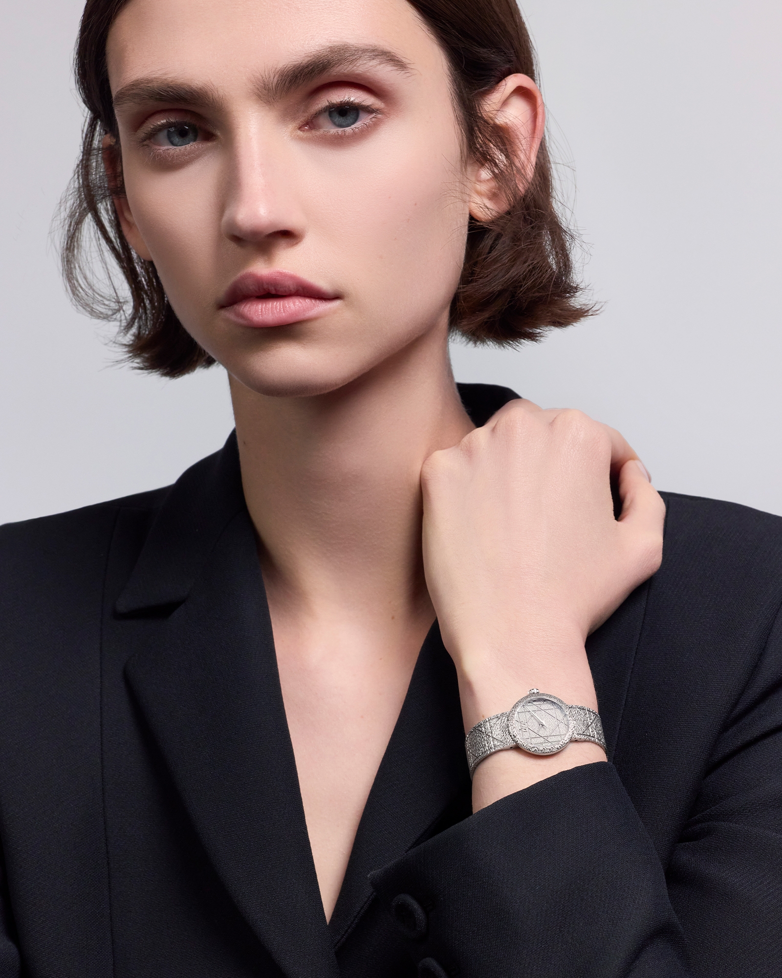 look_image_alt_prefix La D My Dior 腕表 直径 25 毫米，钢和钻石 E01