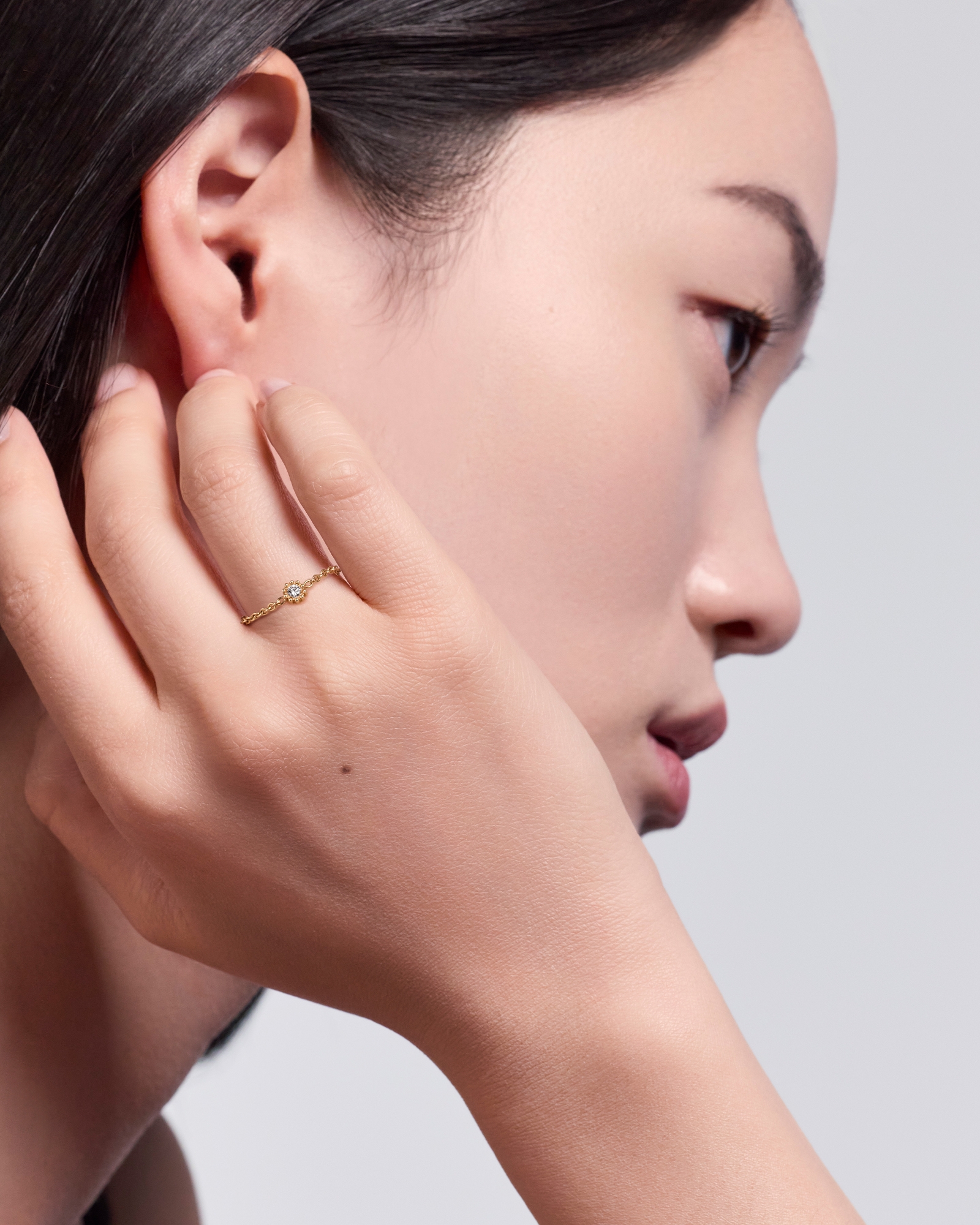 look_image_alt_prefix Mimirose 戒指 黄色 18K 金和钻石装饰 E01