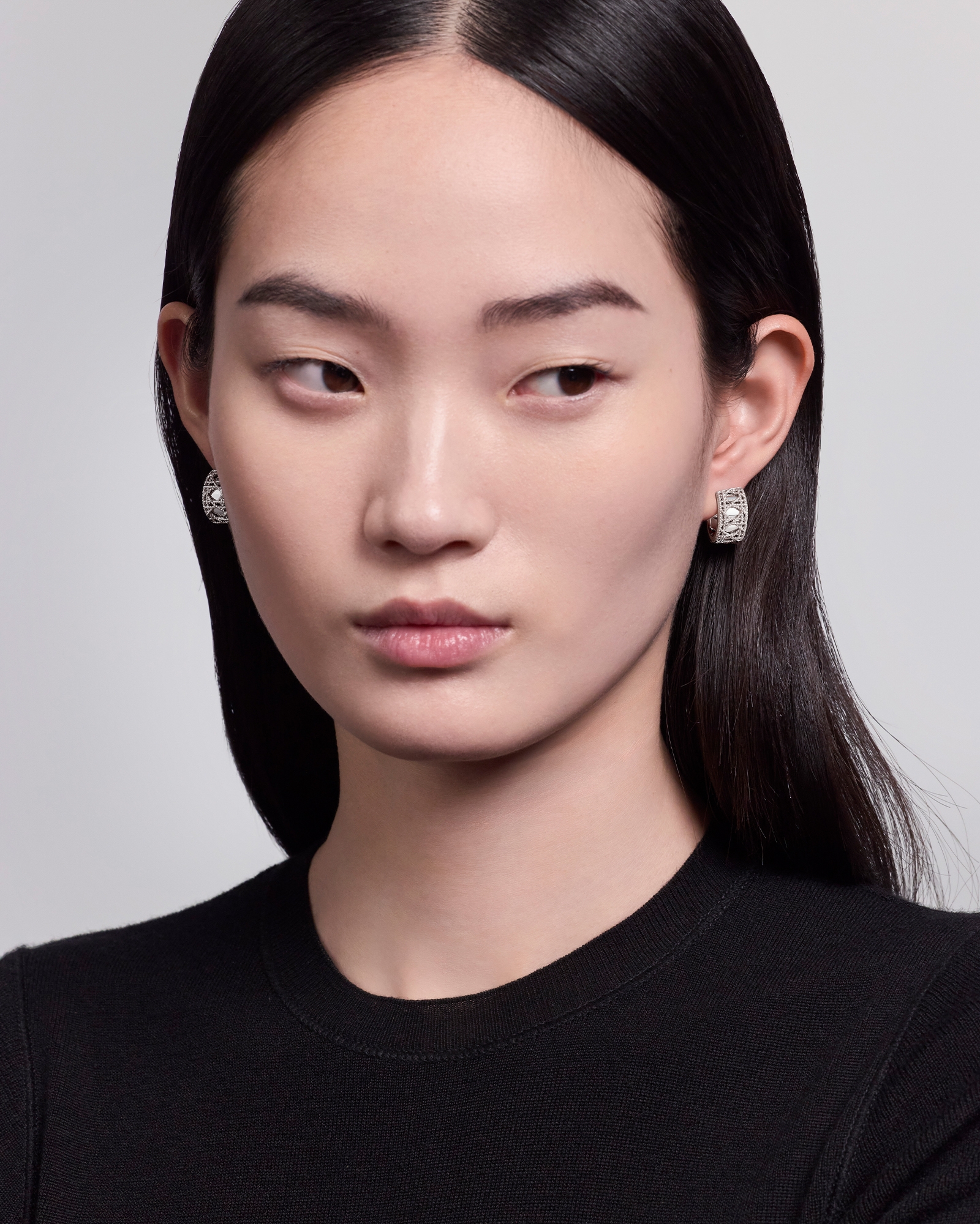 My Dior 耳环 白色 18K 金 E01