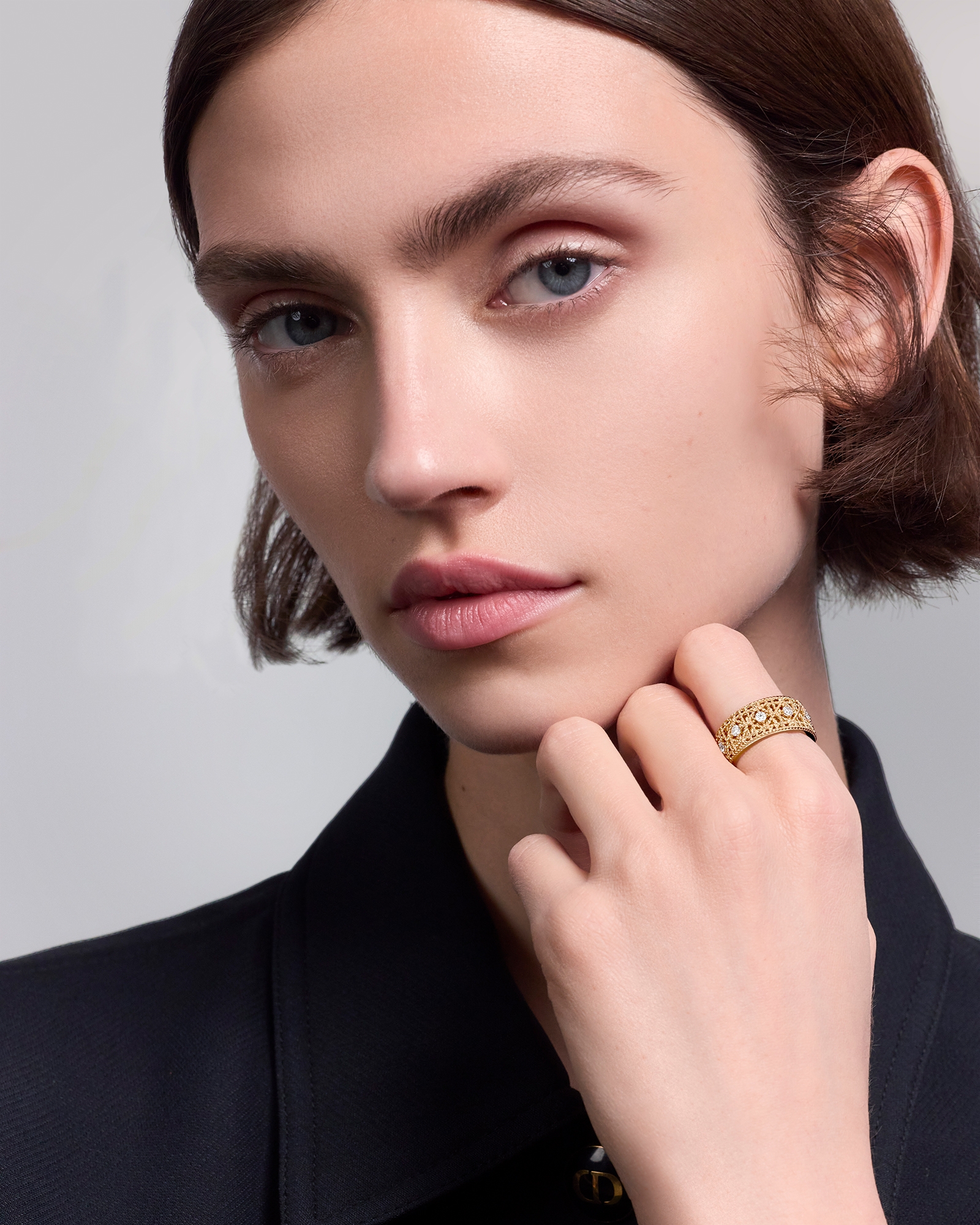 My Dior 戒指 黄色 18K 金和钻石装饰 E01