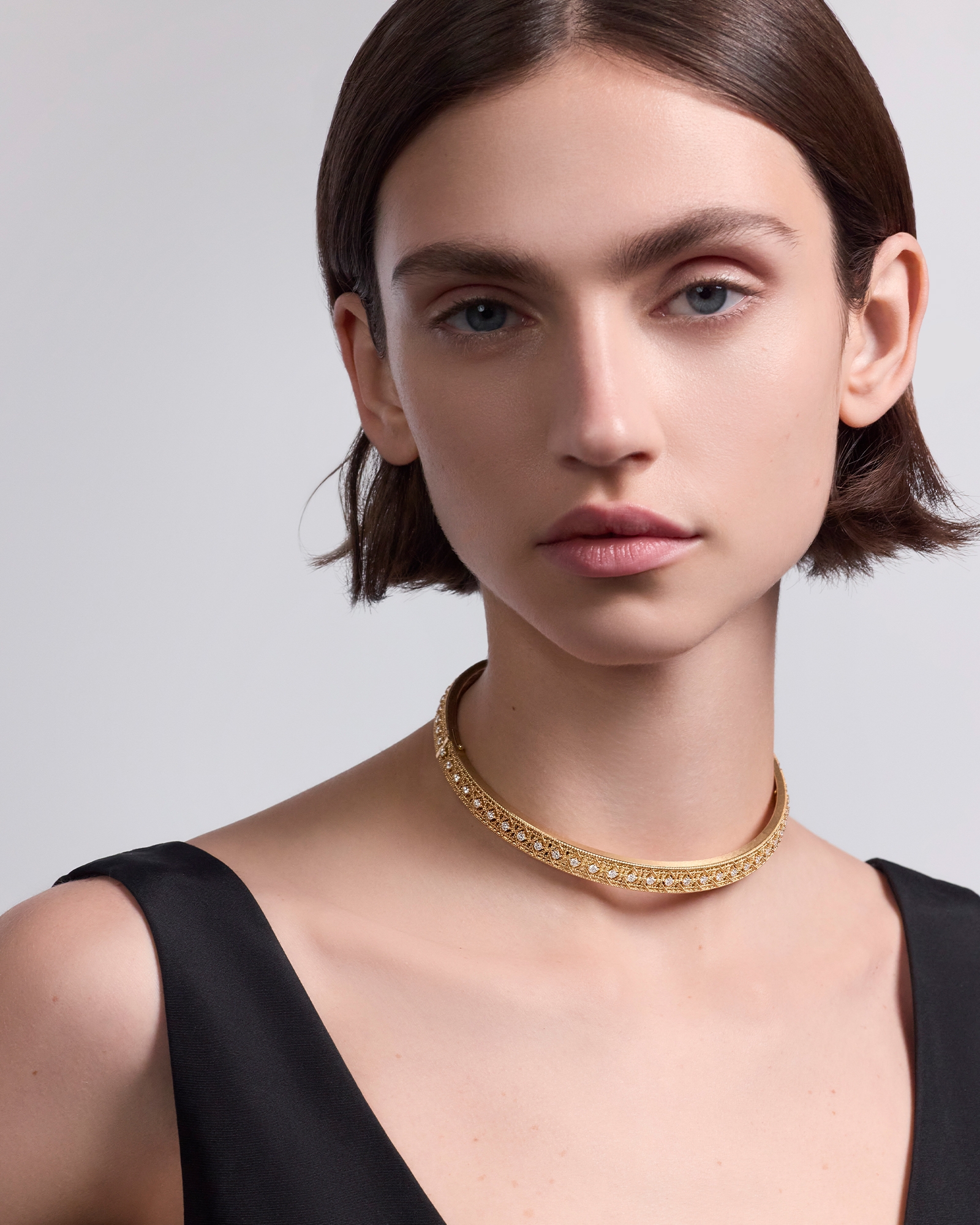 My Dior 项链 黄色 18K 金、白色 18K 金和钻石装饰 E01