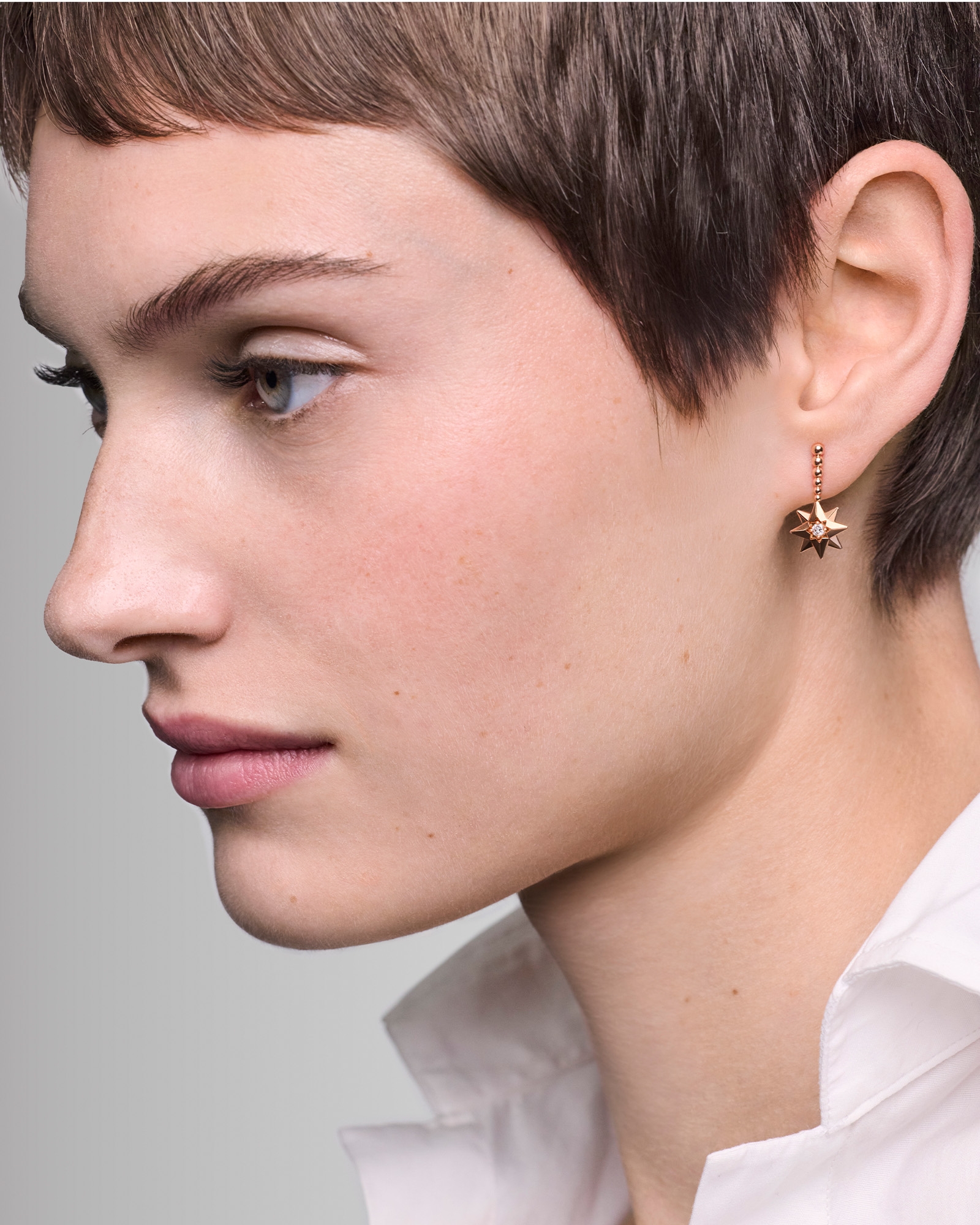 look_image_alt_prefix Étoile des Vents 单只耳环 玫瑰色 18K 金和钻石装饰 E01