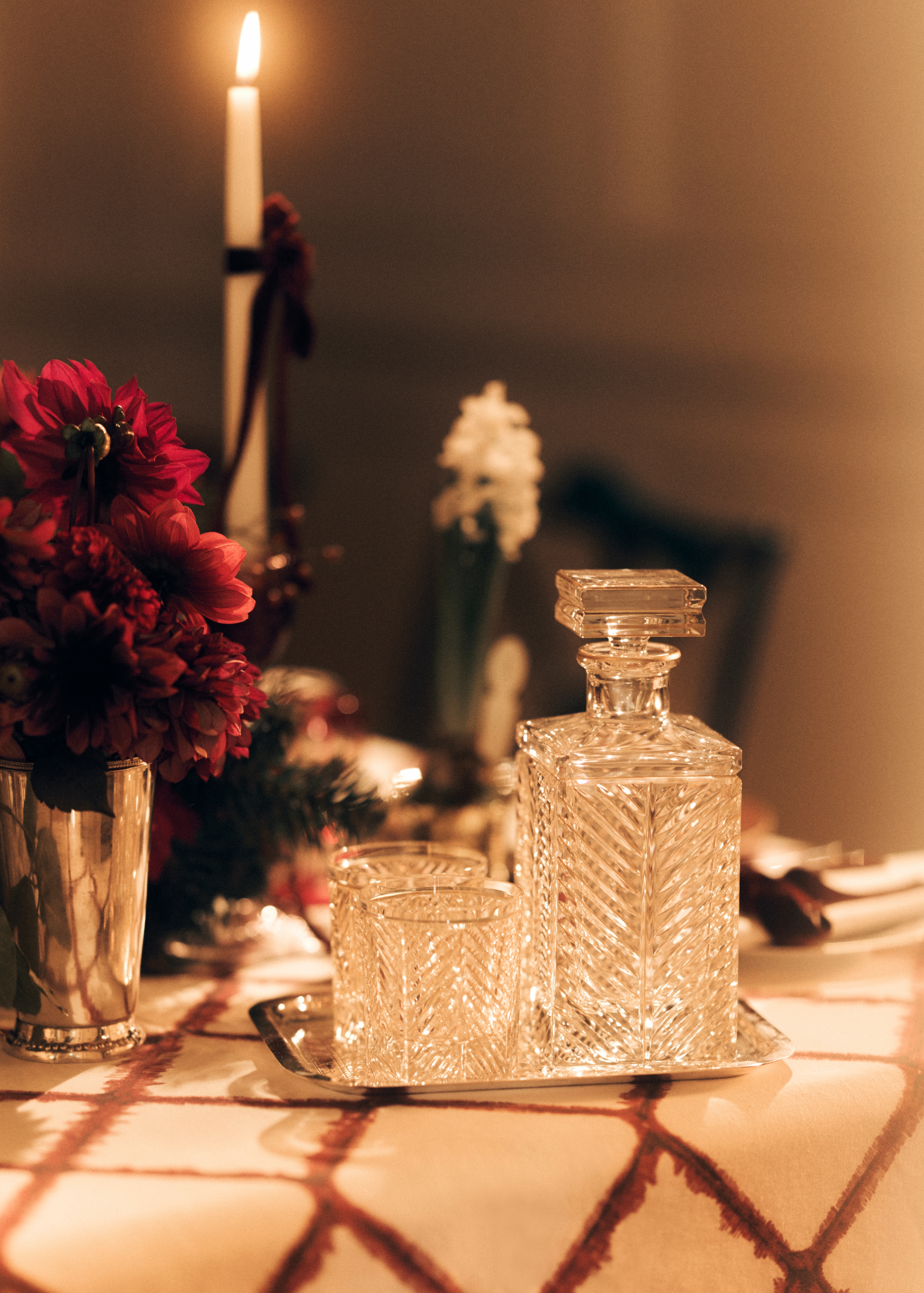 威士忌杯 透明晶体手绘风格图案 E04