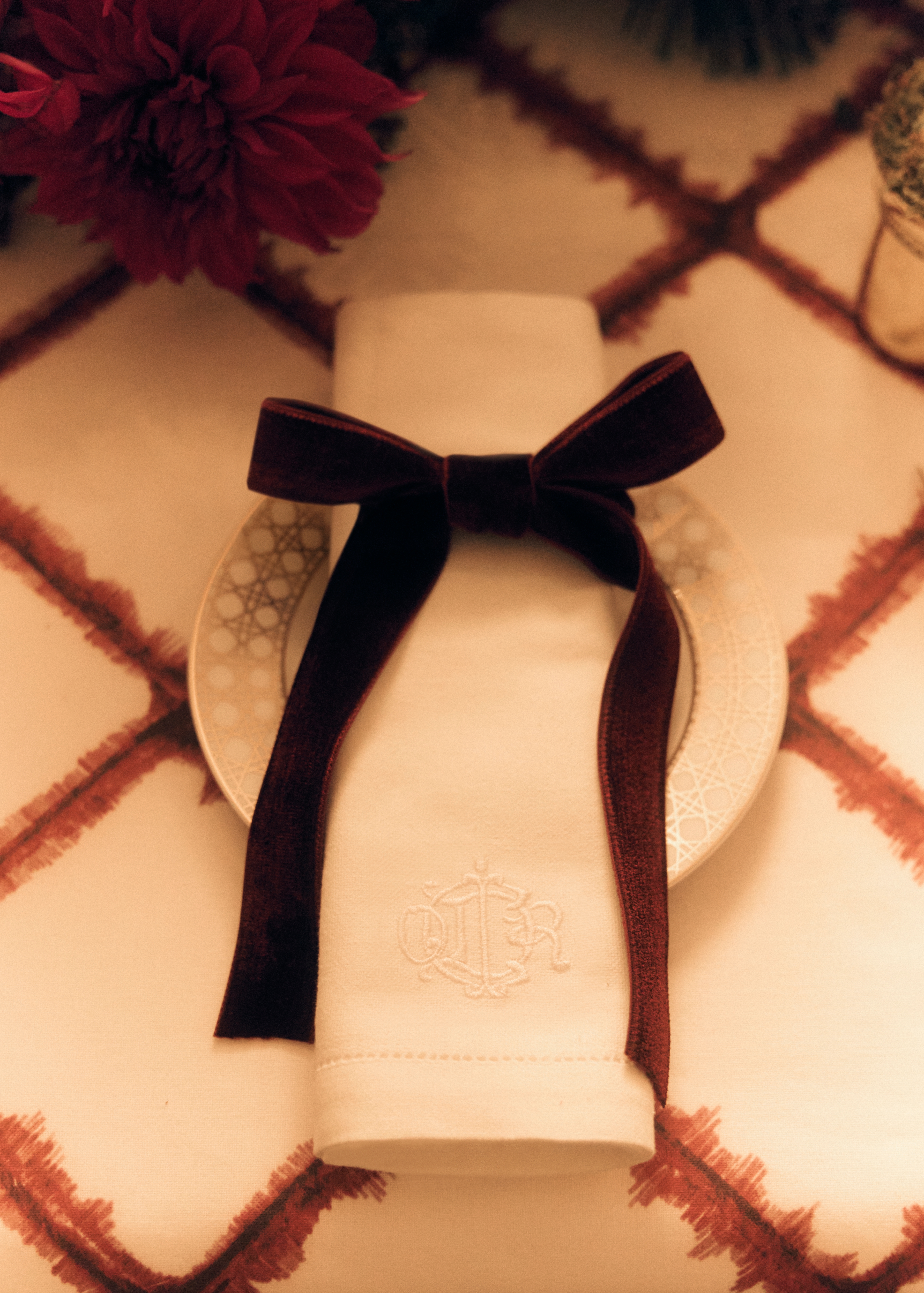 餐巾 白色棉质刺绣 E13