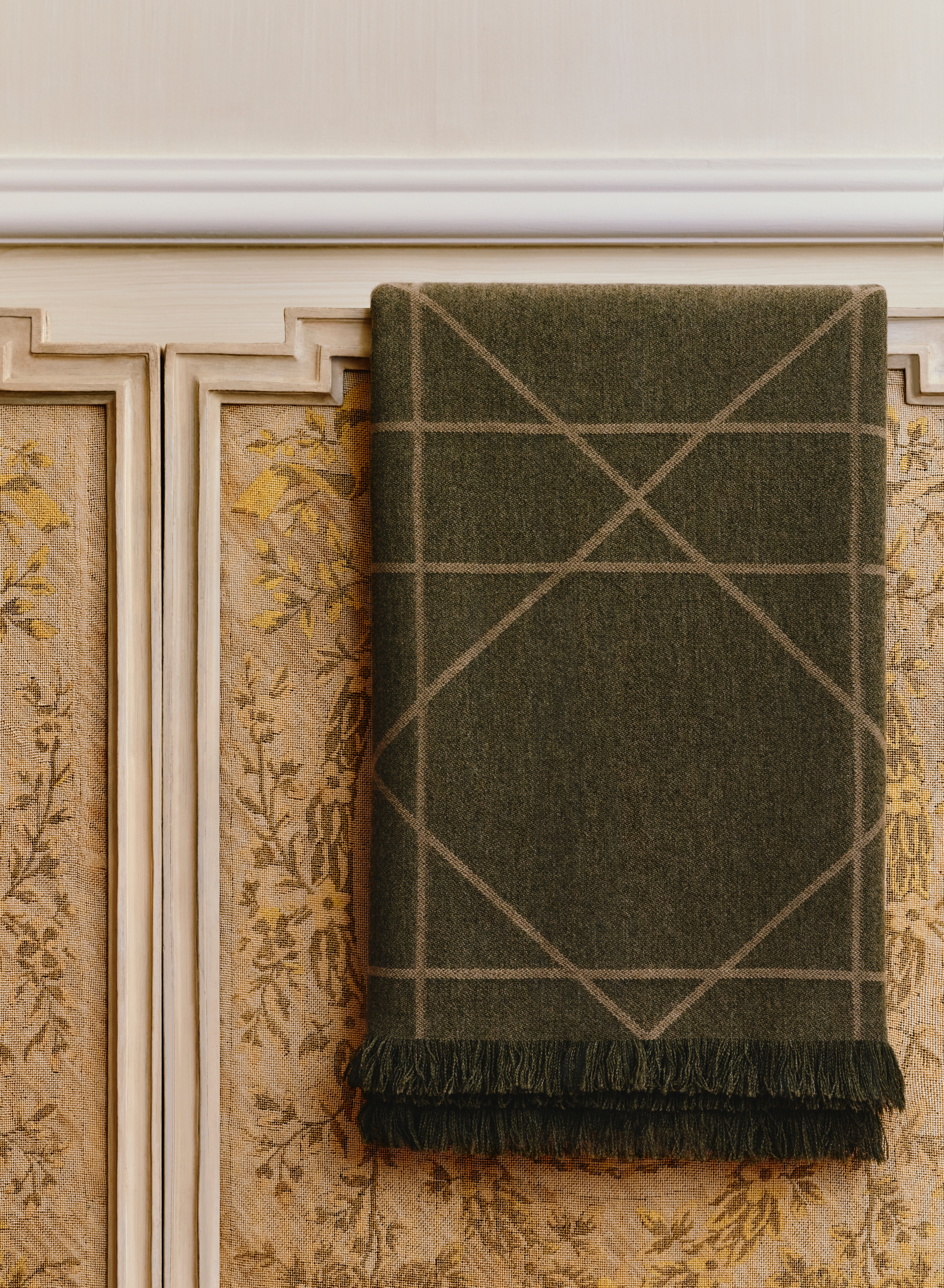 织毯 绿色藤格纹 E11