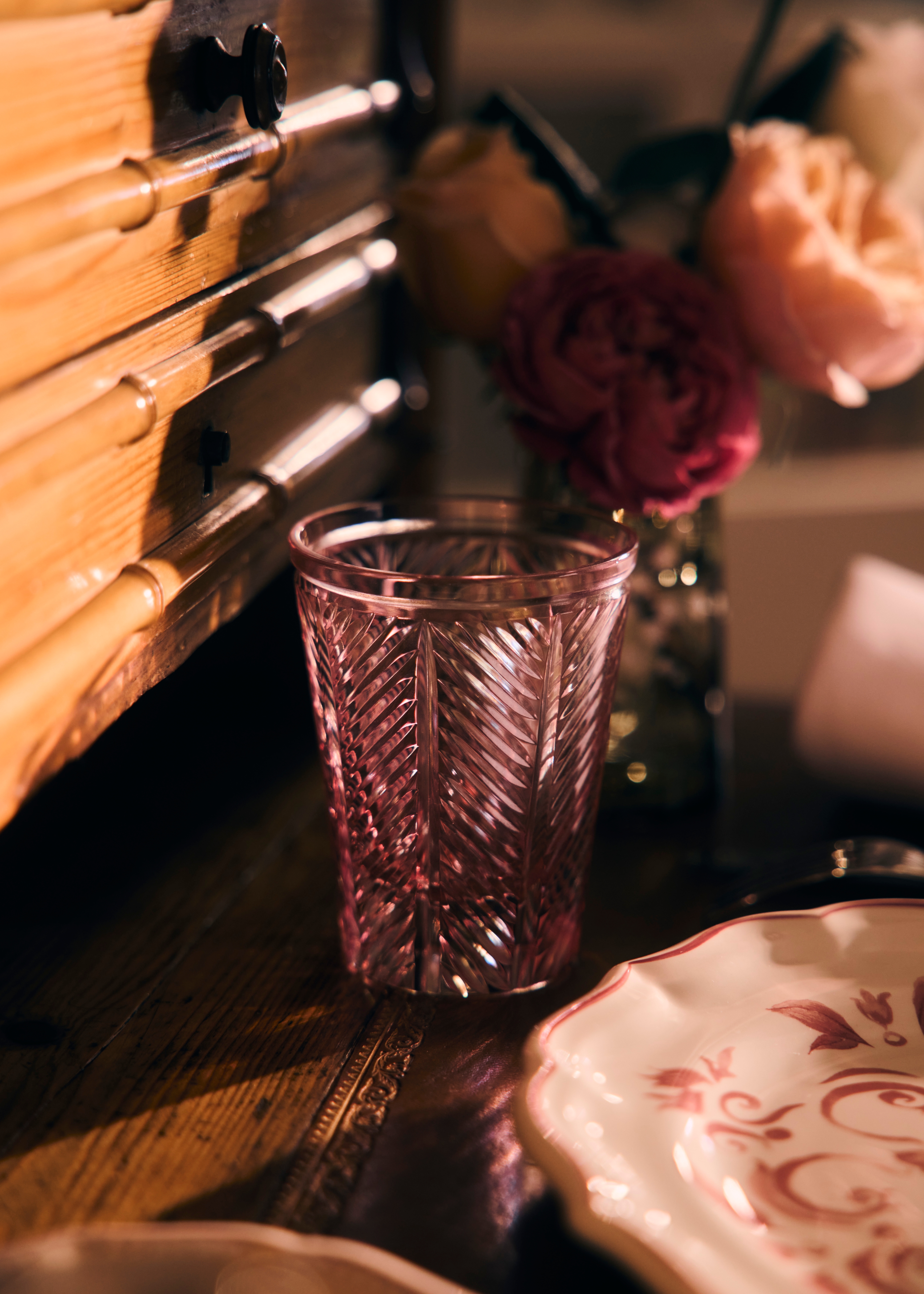 look_image_alt_prefix 水杯 粉色人字斜纹图案 E02