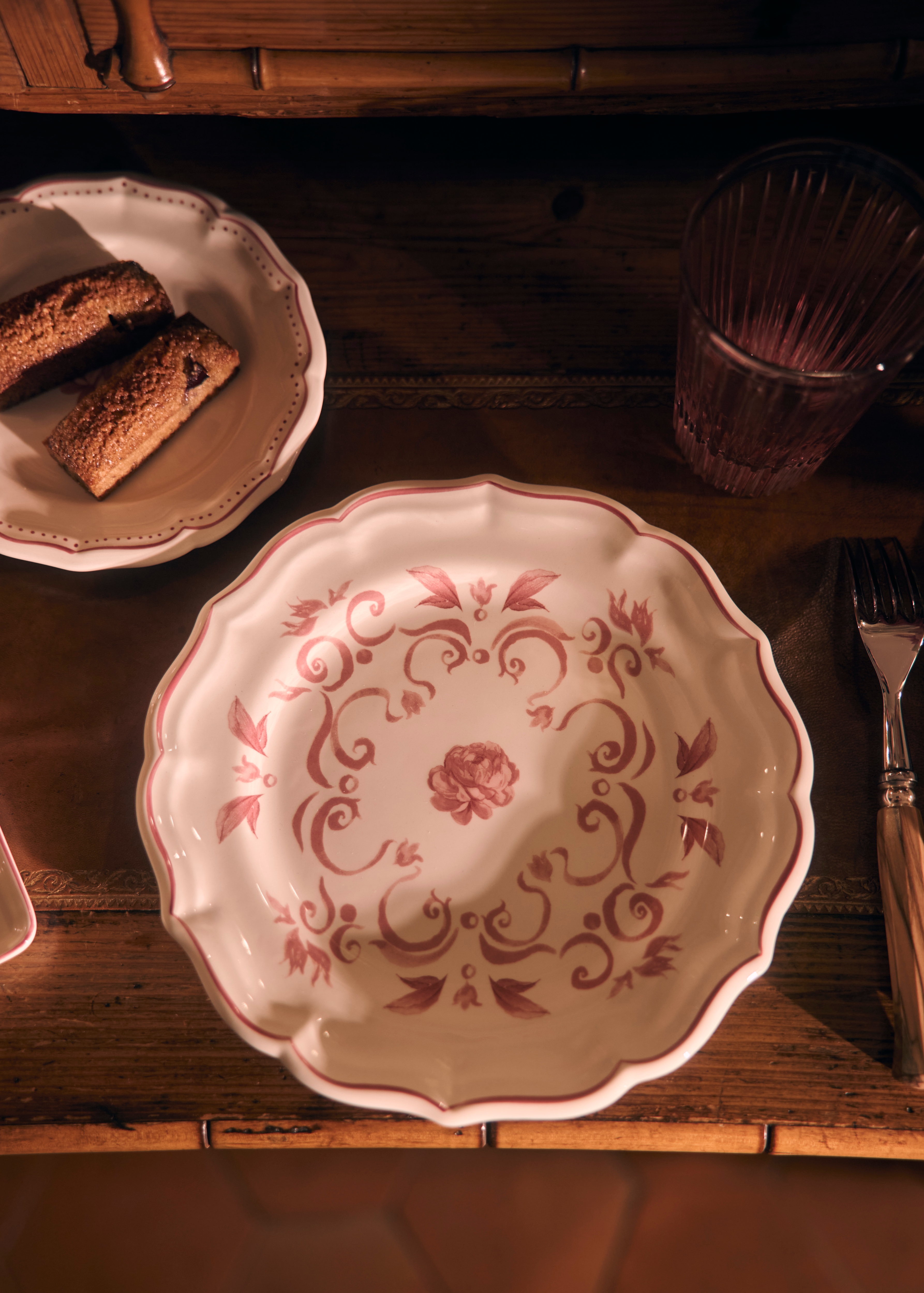 look_image_alt_prefix 甜品碟 陶瓷玫瑰图案 E03