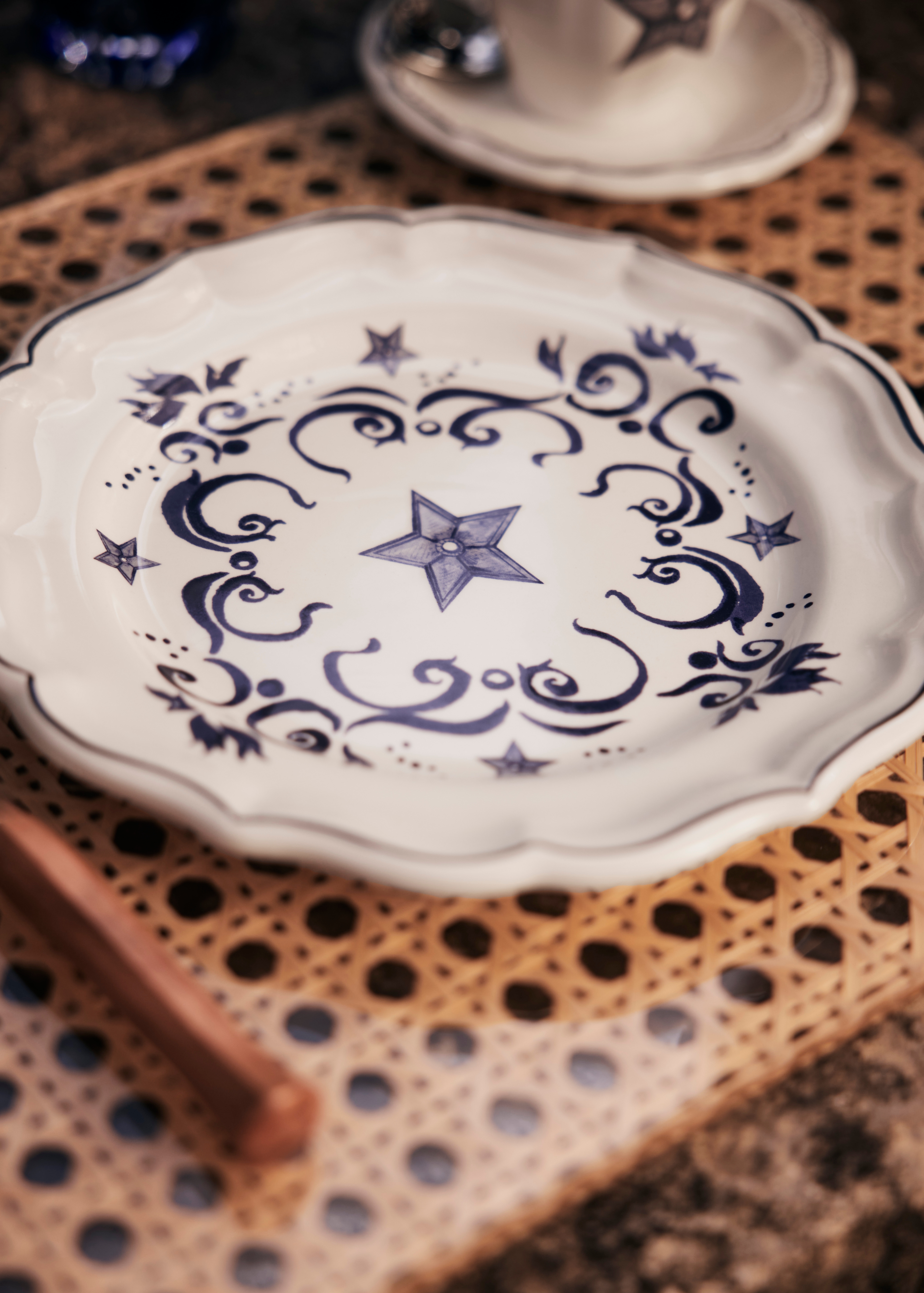 甜品碟 陶瓷星星图案 E02