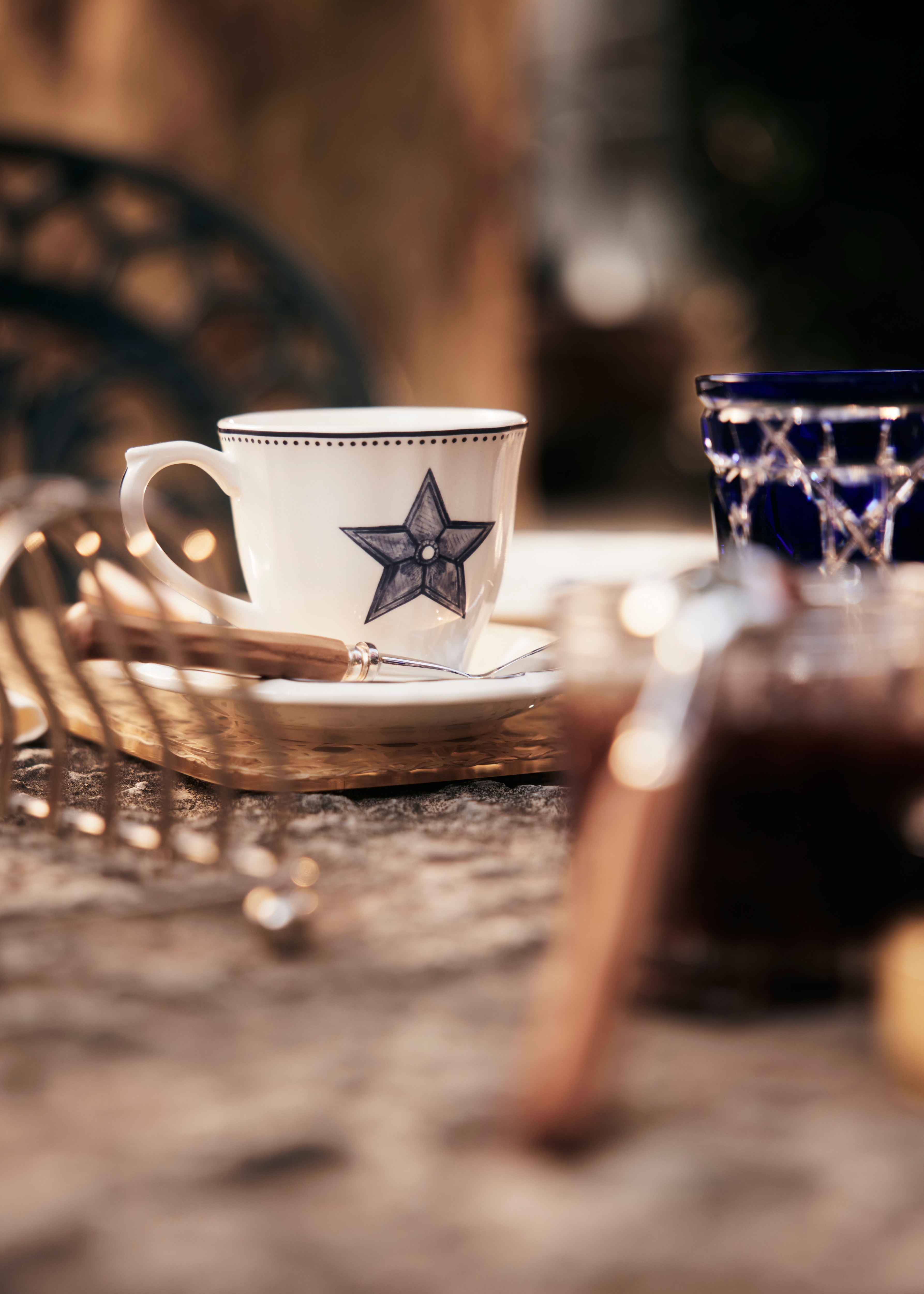 茶杯 陶瓷星星图案 E07