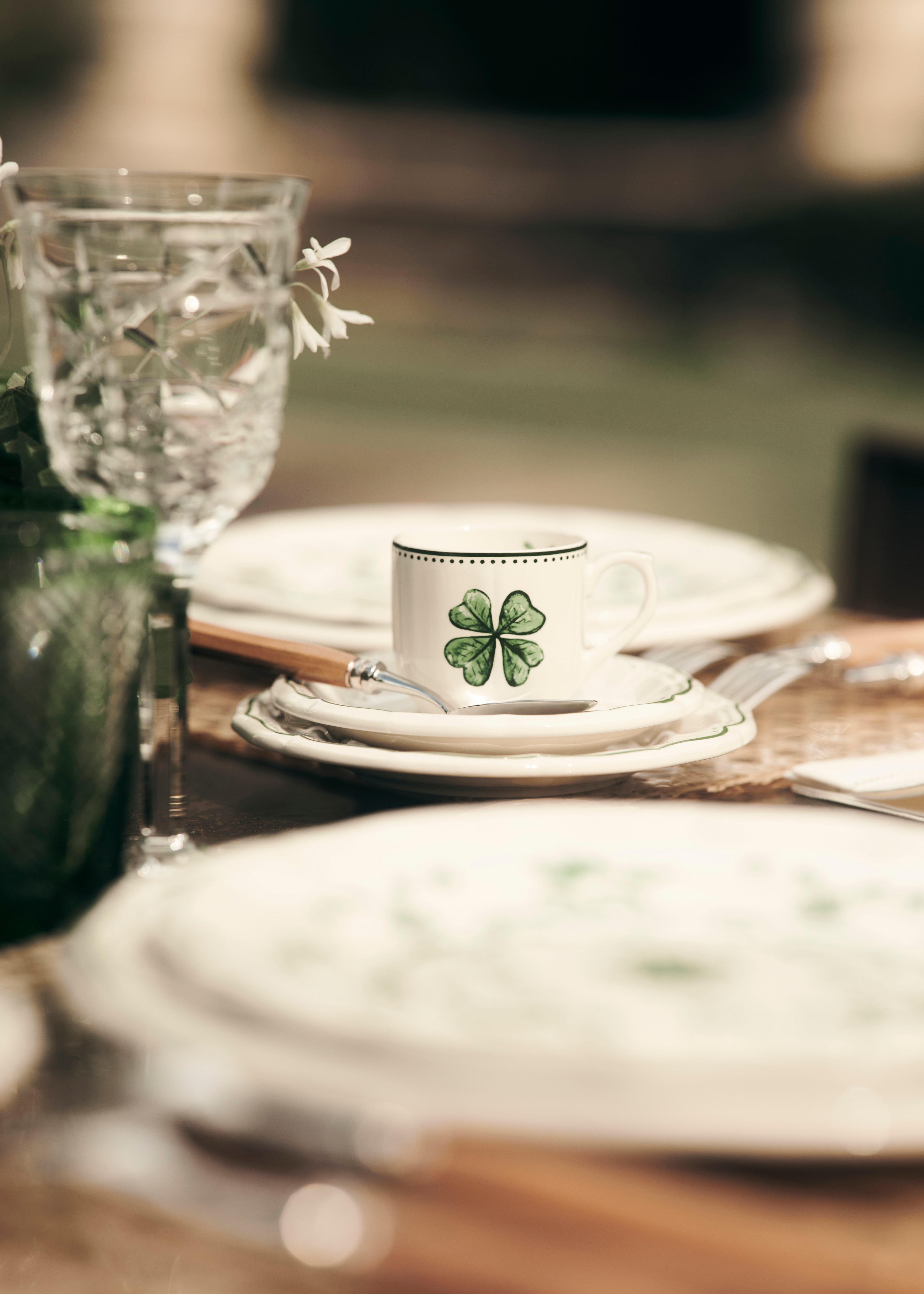 look_image_alt_prefix 咖啡杯 陶瓷四叶草图案 E07